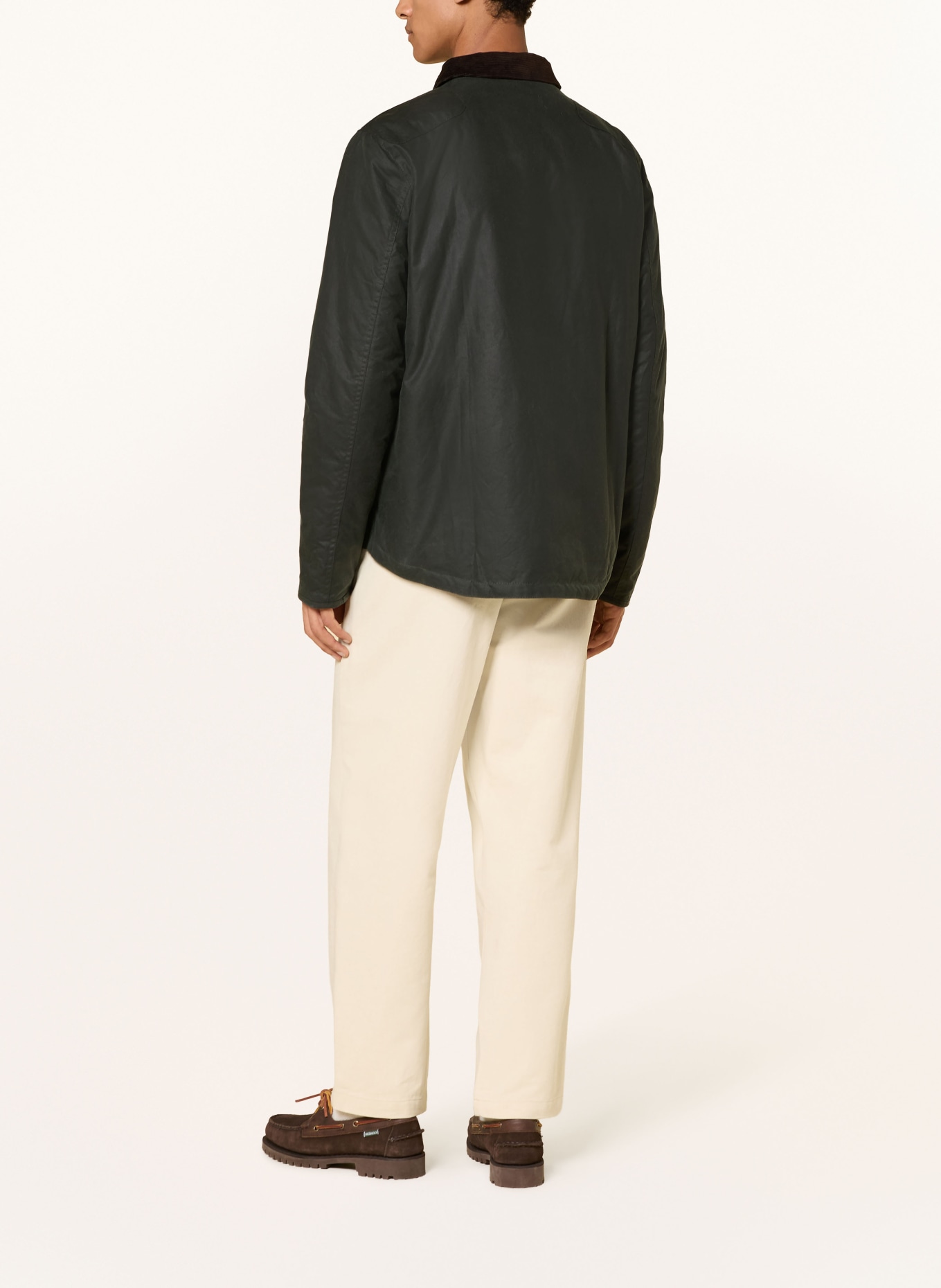 Barbour REELIN field jacket: DARK GREEN / DARK BROWN