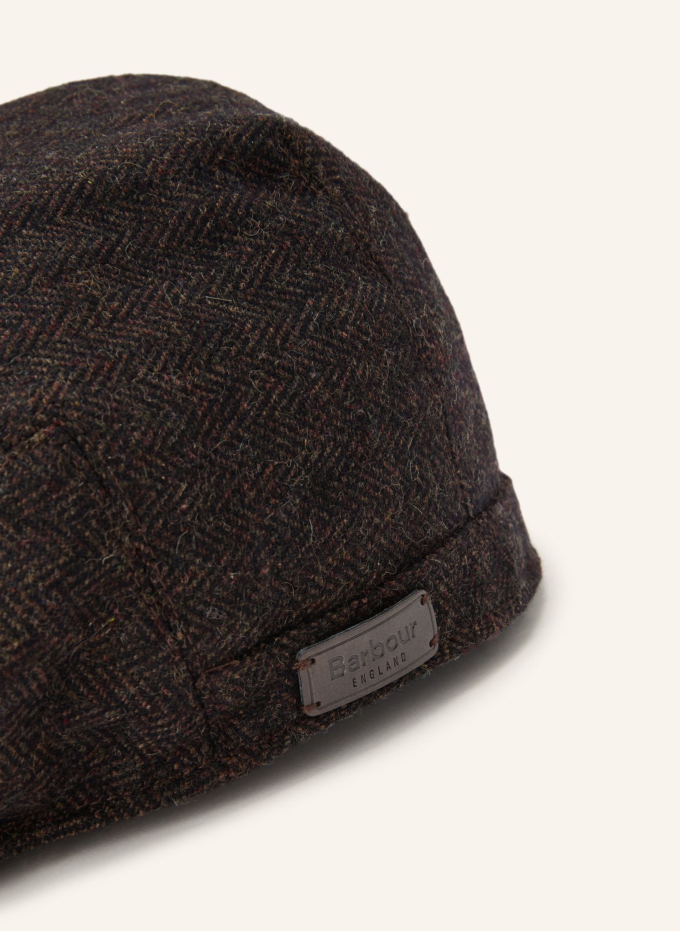 Barbour Schiebermütze BARLOW mit Wolle: DUNKELBRAUN