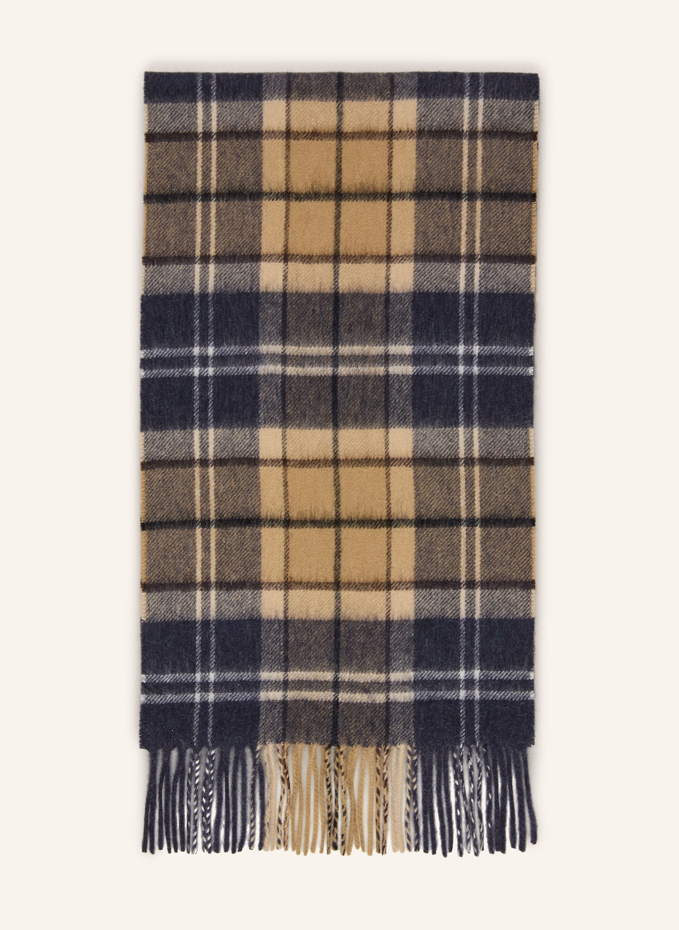 Barbour sjaal: LICHTBRUIN / BEIGE / DONKERBLAUW
