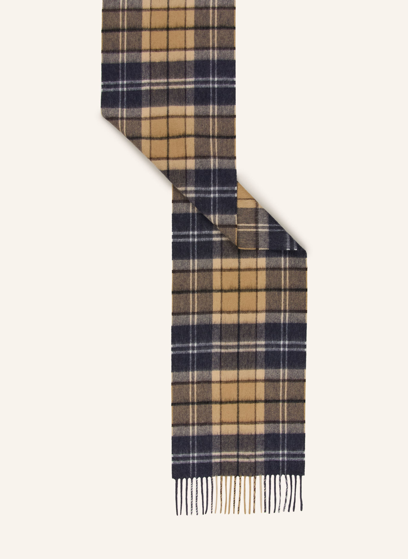 Barbour sjaal: LICHTBRUIN / BEIGE / DONKERBLAUW