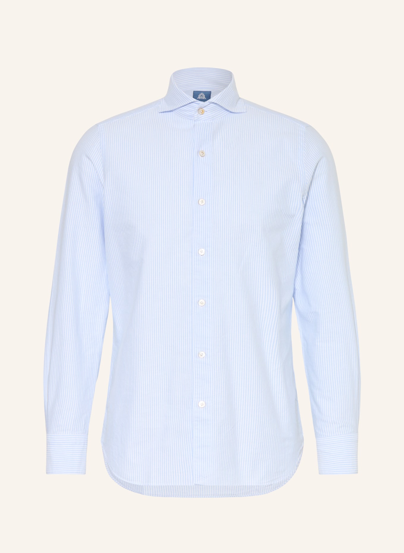 FINAMORE 1925 SERGIO TOKYO Oxford Shirt, Regular Fit: LIGHT BLUE / WHITE