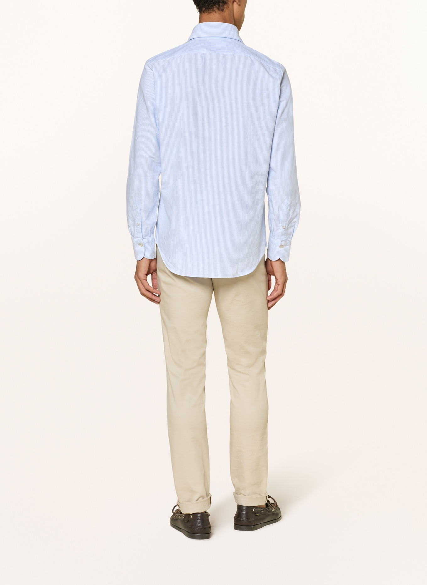 FINAMORE 1925 SERGIO TOKYO Oxford Shirt, Regular Fit: LIGHT BLUE / WHITE