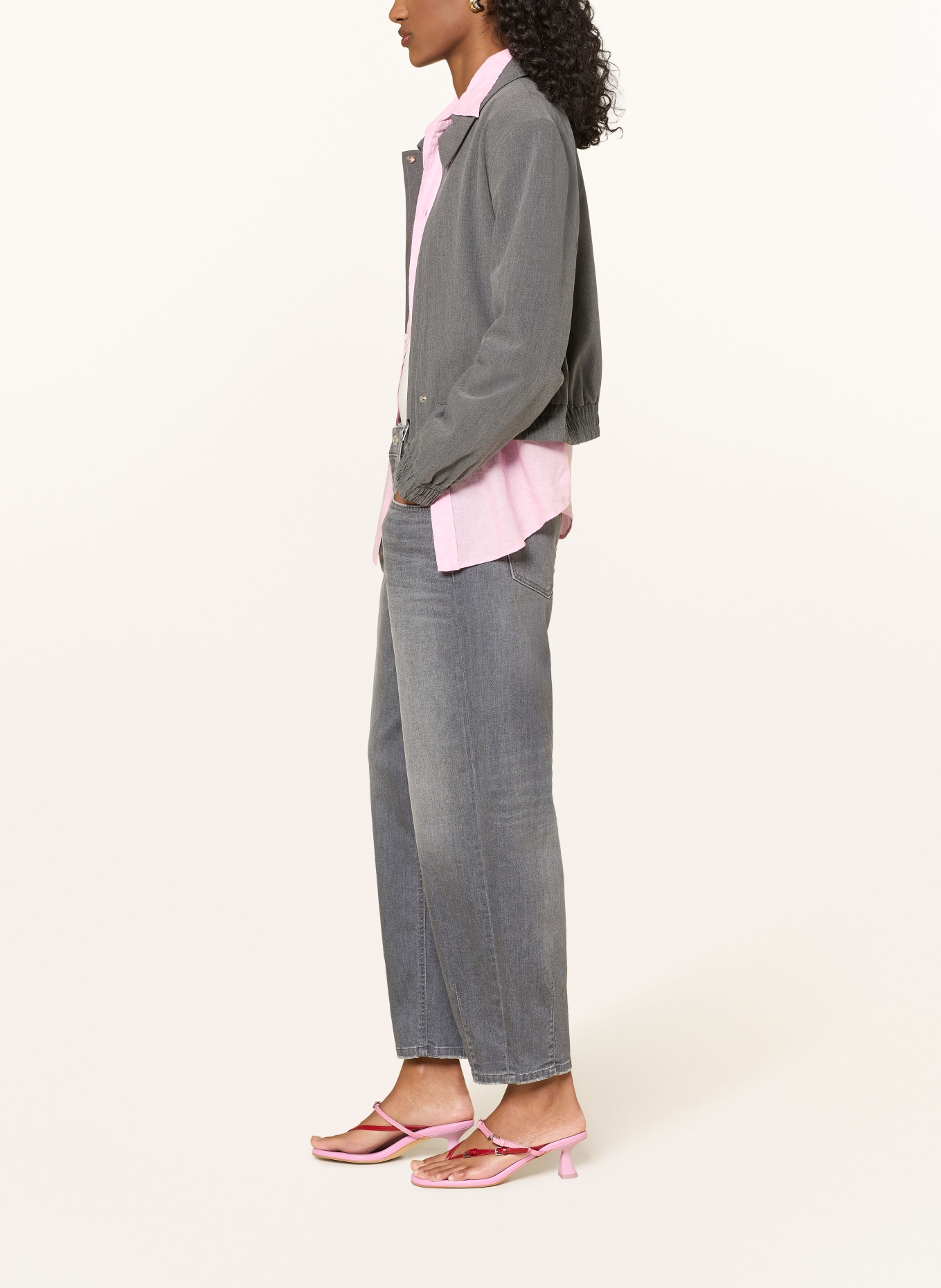 CAMBIO Barrel Jeans ELIN: 5315 grey cozy used