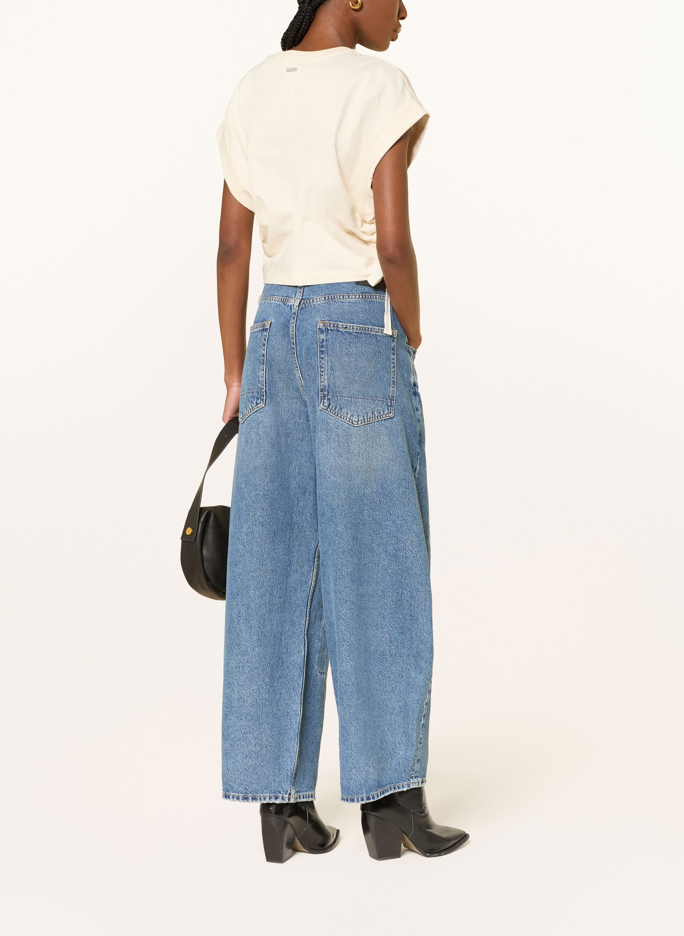 ALLSAINTS Tričko MIRA ze směsi materiálů: KRÉMOVÁ