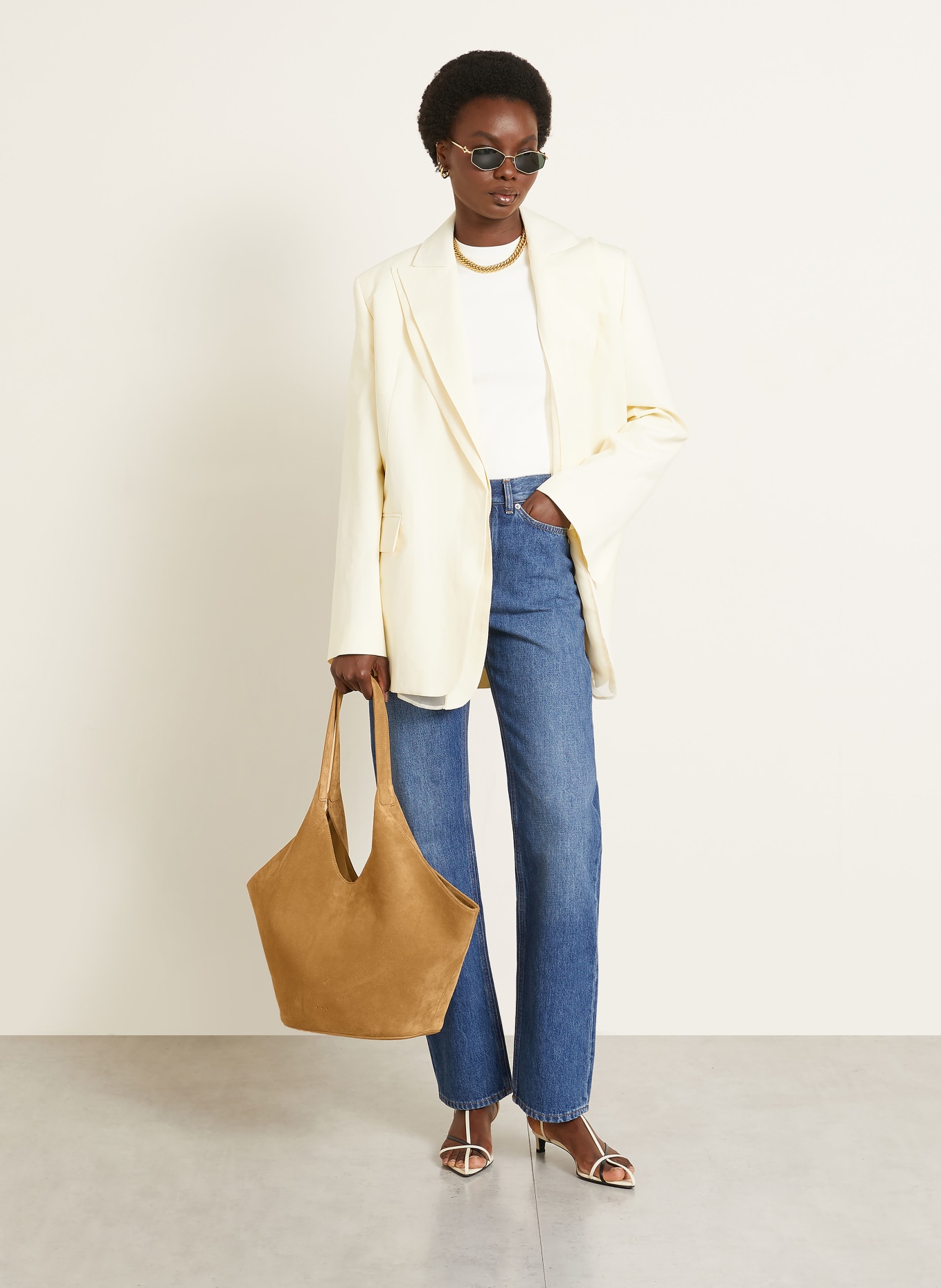 AESTHER EKME Sac cabas PHANTOM: COGNAC