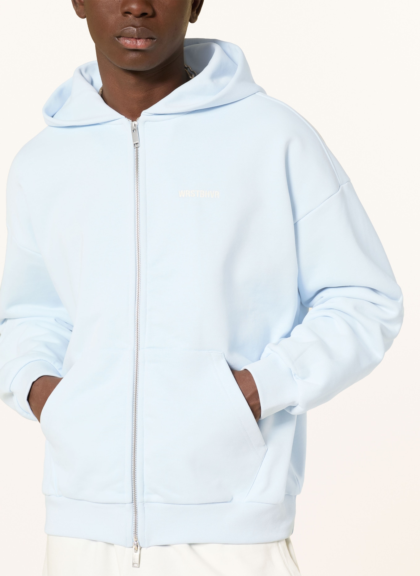 WRSTBHVR Oversized-Sweatjacke DIAGO: HELLBLAU