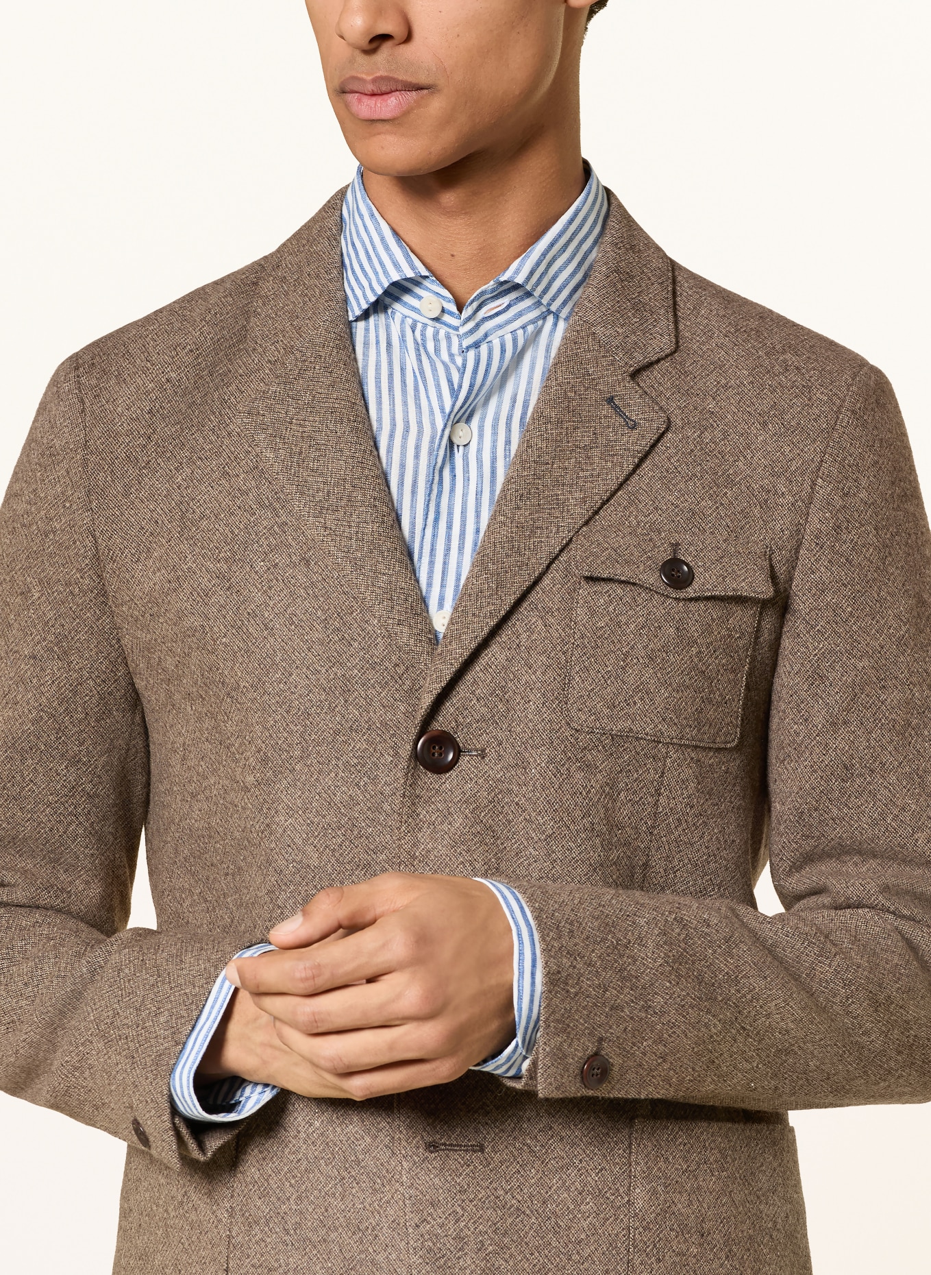 Grasegger Veste NATZ coupe extra slim: MARRON / CHAMEAU