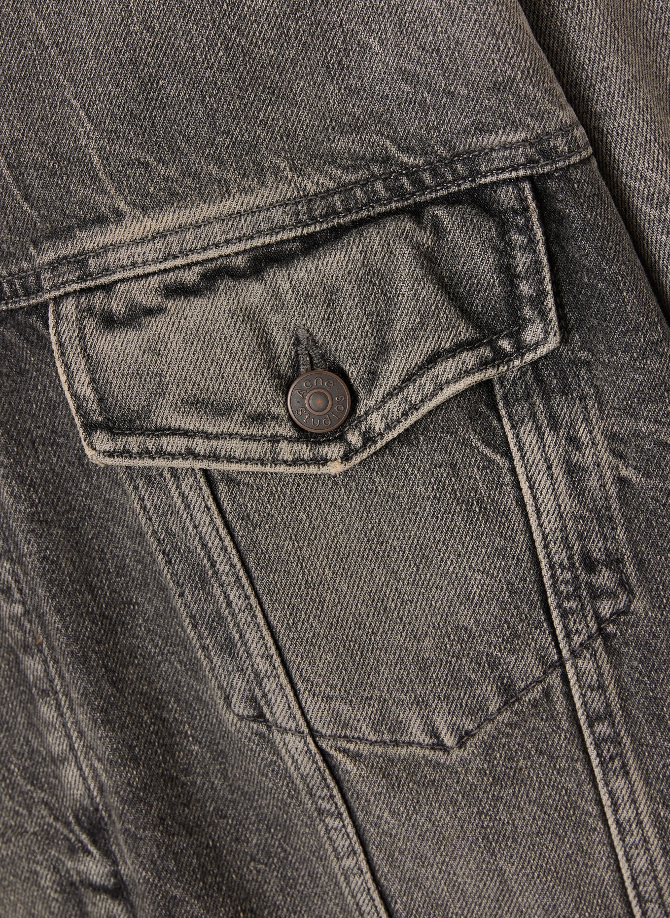 Acne Studios Oversized-Jeansjacke: WASHED BLACK