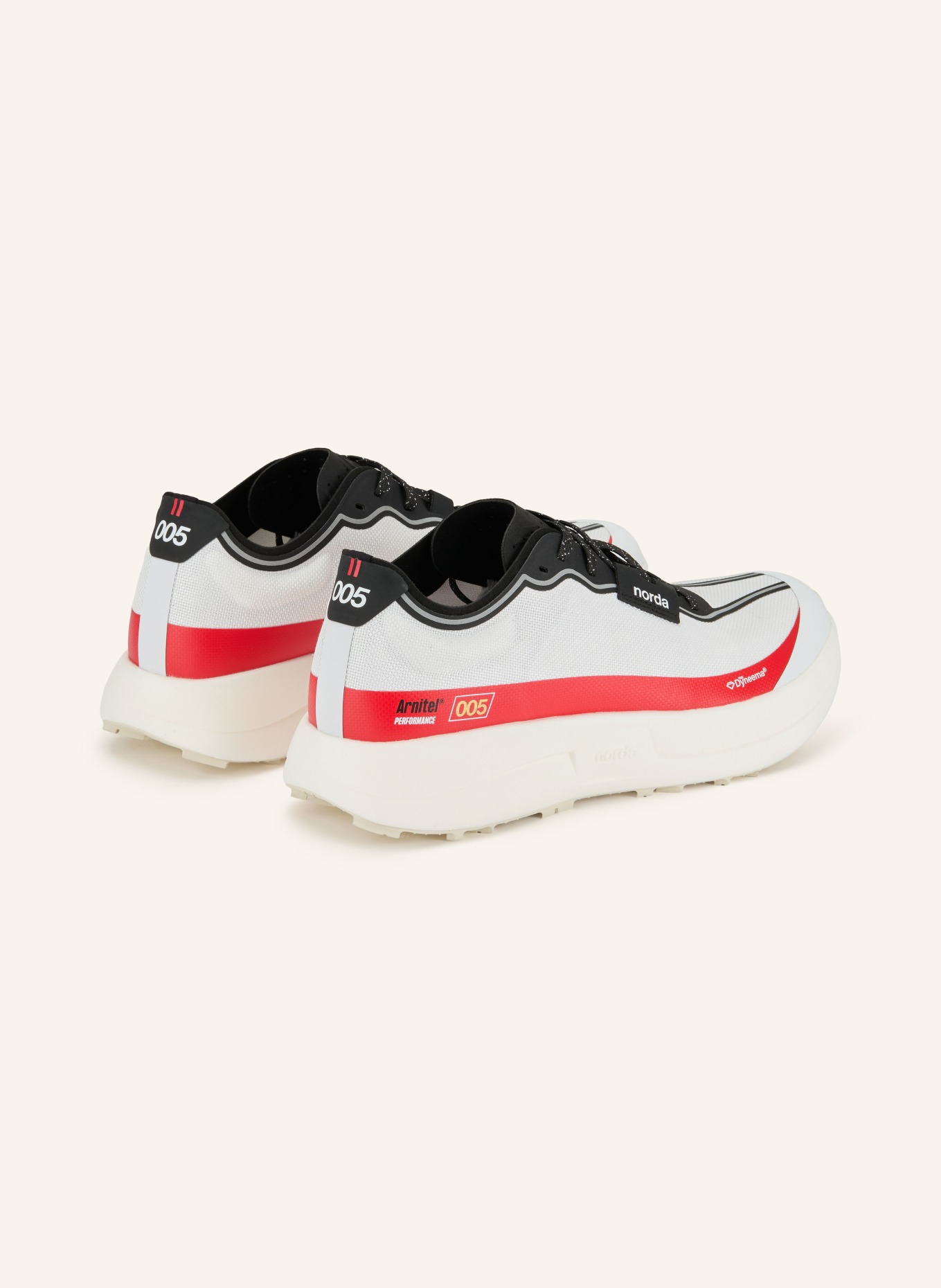 norda Trail running shoes 005: WHITE / RED / BLACK