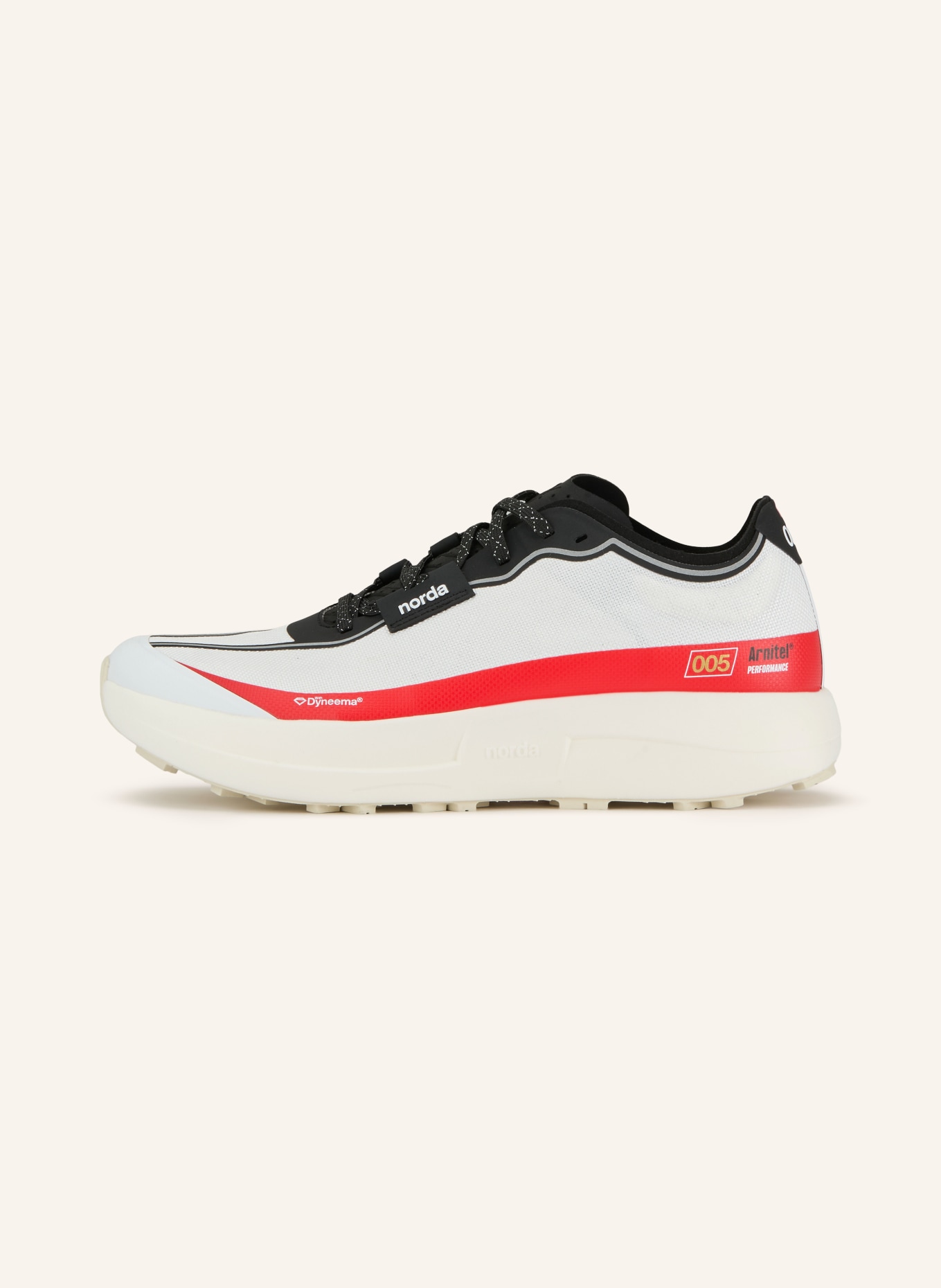 norda Trail running shoes 005: WHITE / RED / BLACK