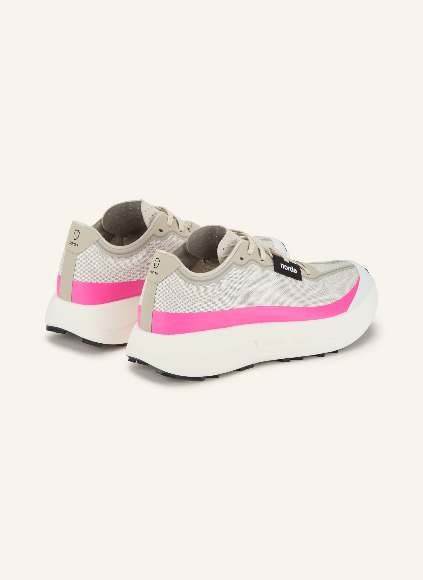 norda Trailrunningschoenen 005: BEIGE / NEONROZE