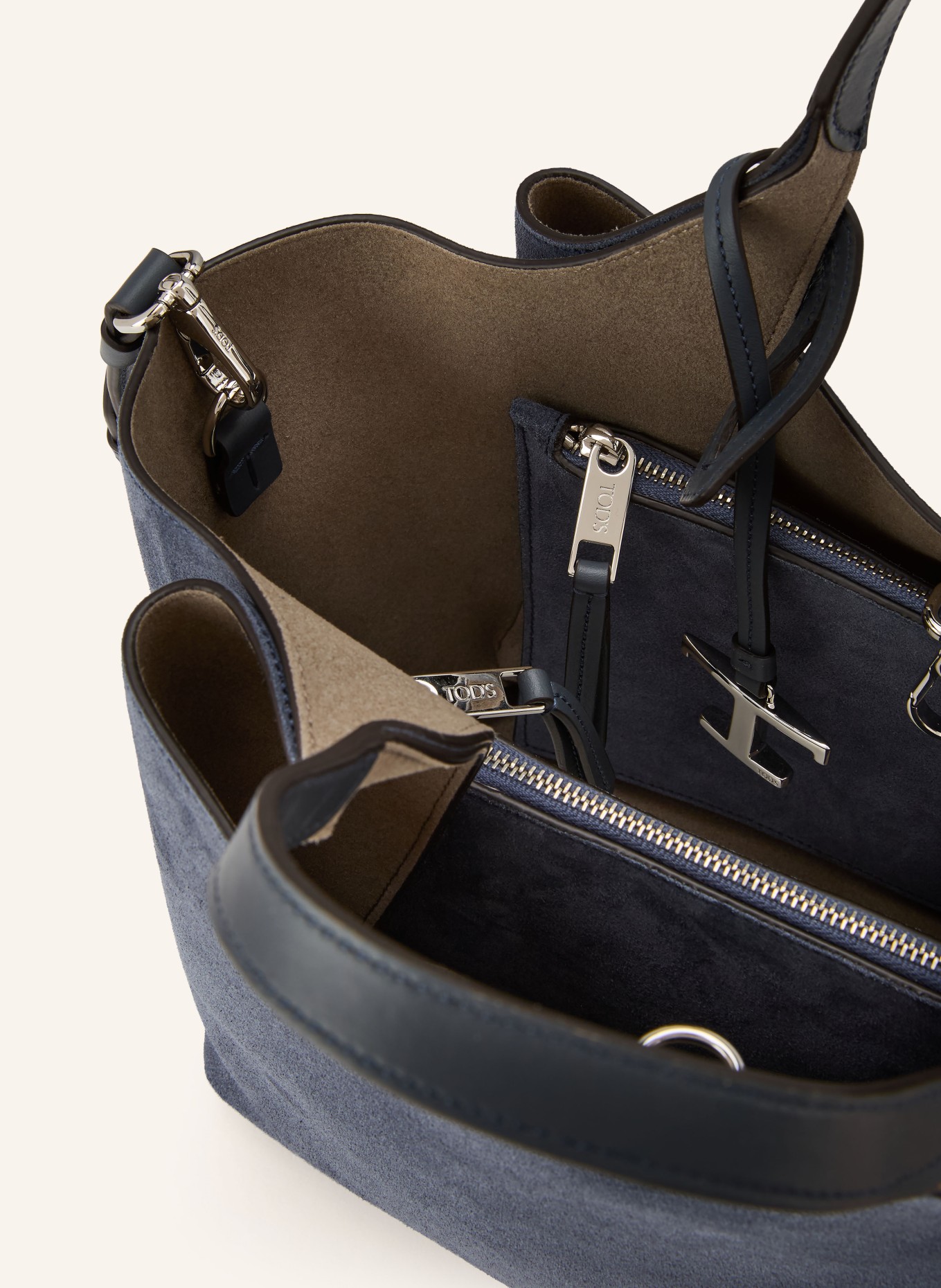 TOD'S Torebka APA: NIEBIESKI / SREBRNY