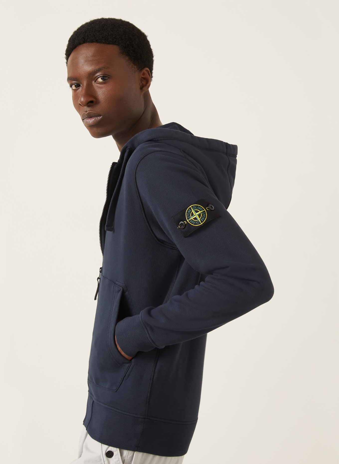 STONE ISLAND Sweatjacke: DUNKELBLAU