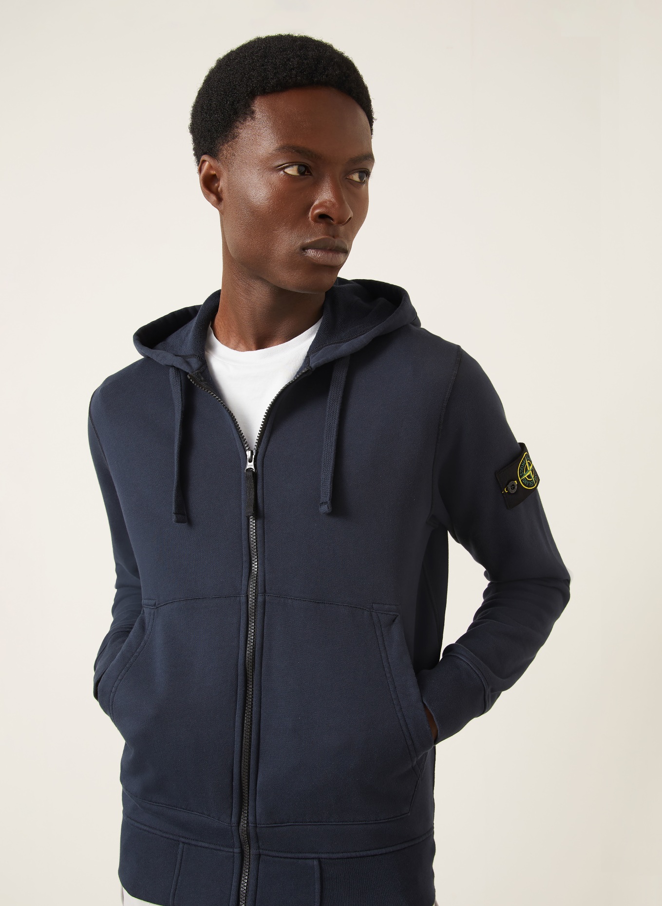 STONE ISLAND Sweatjacke: DUNKELBLAU
