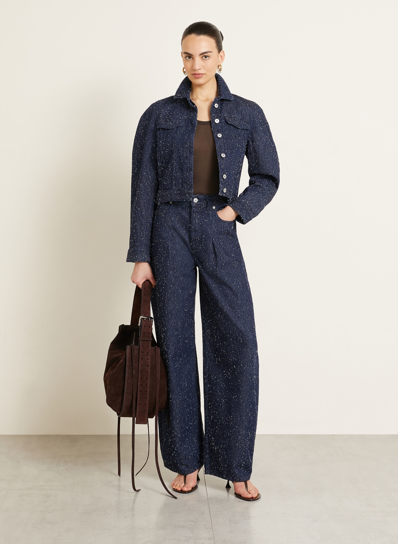 RADICA STUDIO Schoudertas AMACA MAXI: MARRON FONCÉ