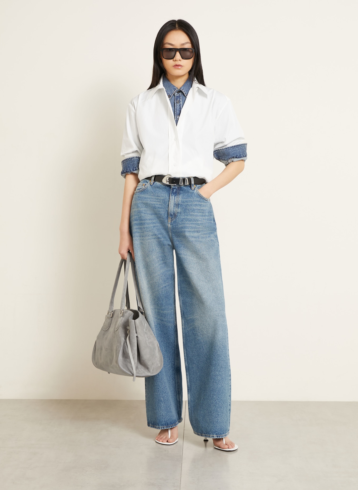 RADICA STUDIO Shopper MAMMA MAXI: HELLGRAU / SILBER