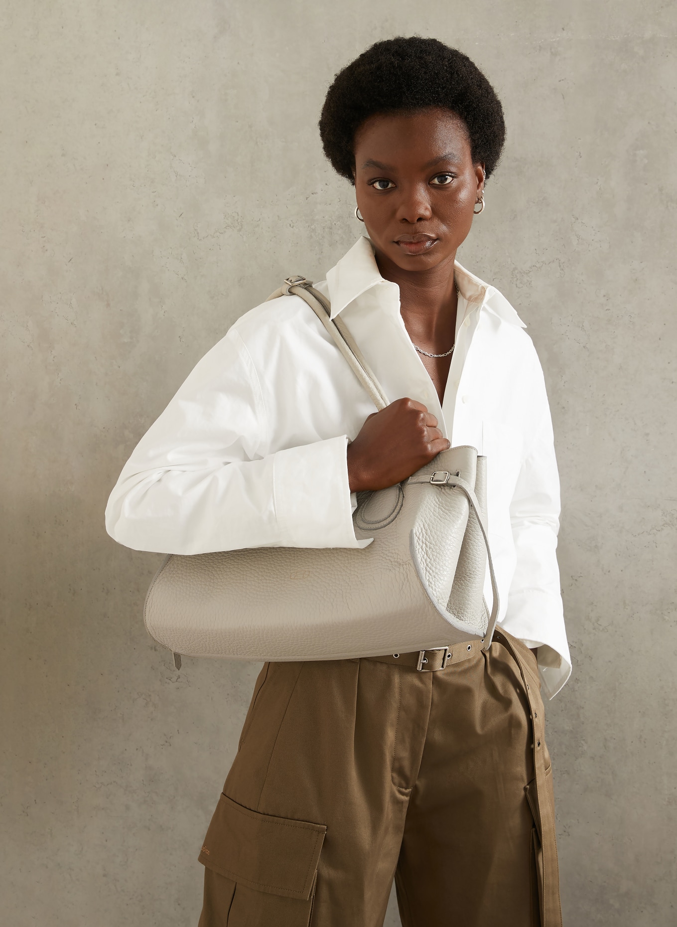 RADICA STUDIO Shopper MAMMA MIDI: LICHTGRIJS / ZILVER