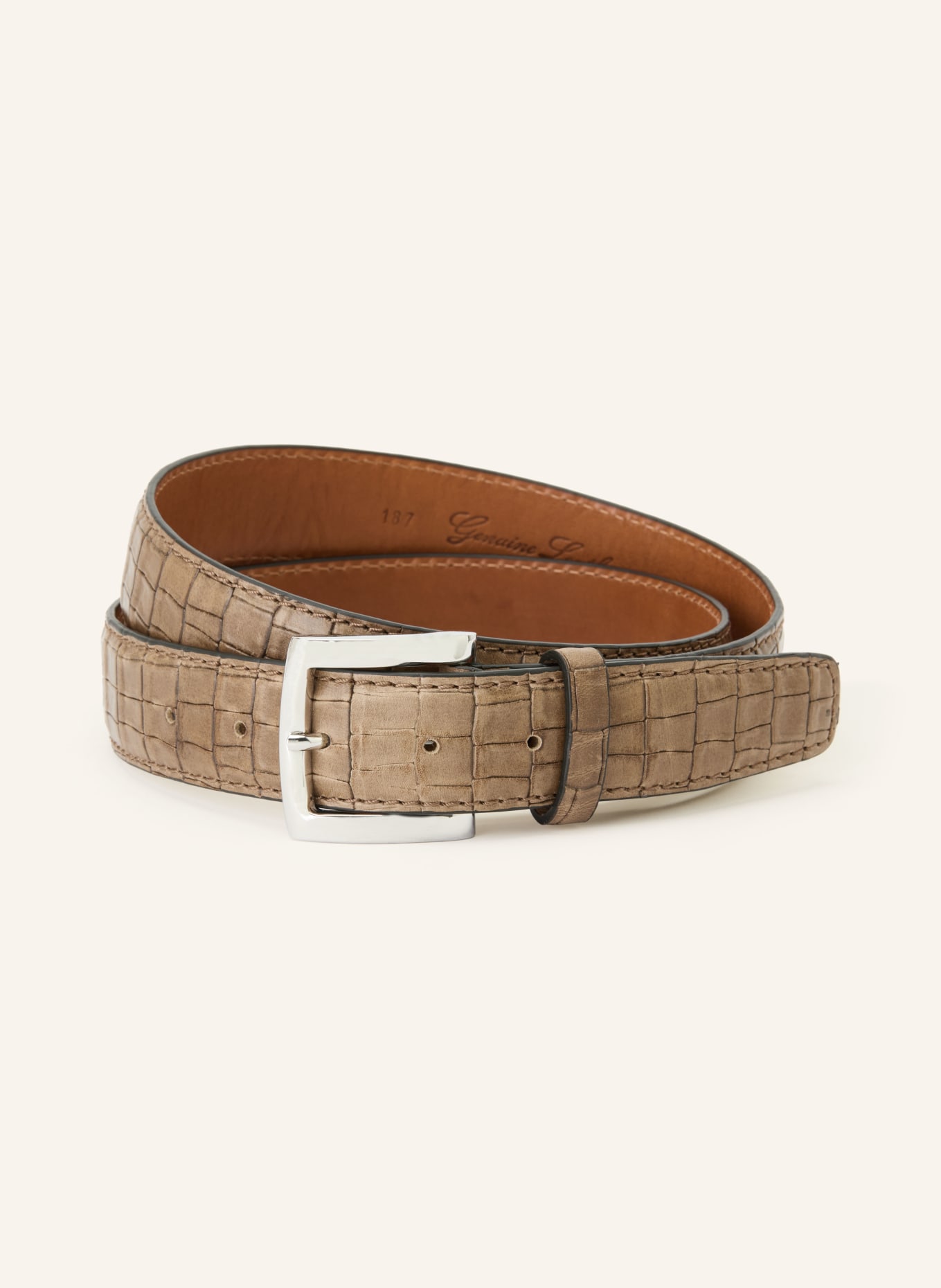 Reptile's House COCO NEVADA leather belt: TAUPE