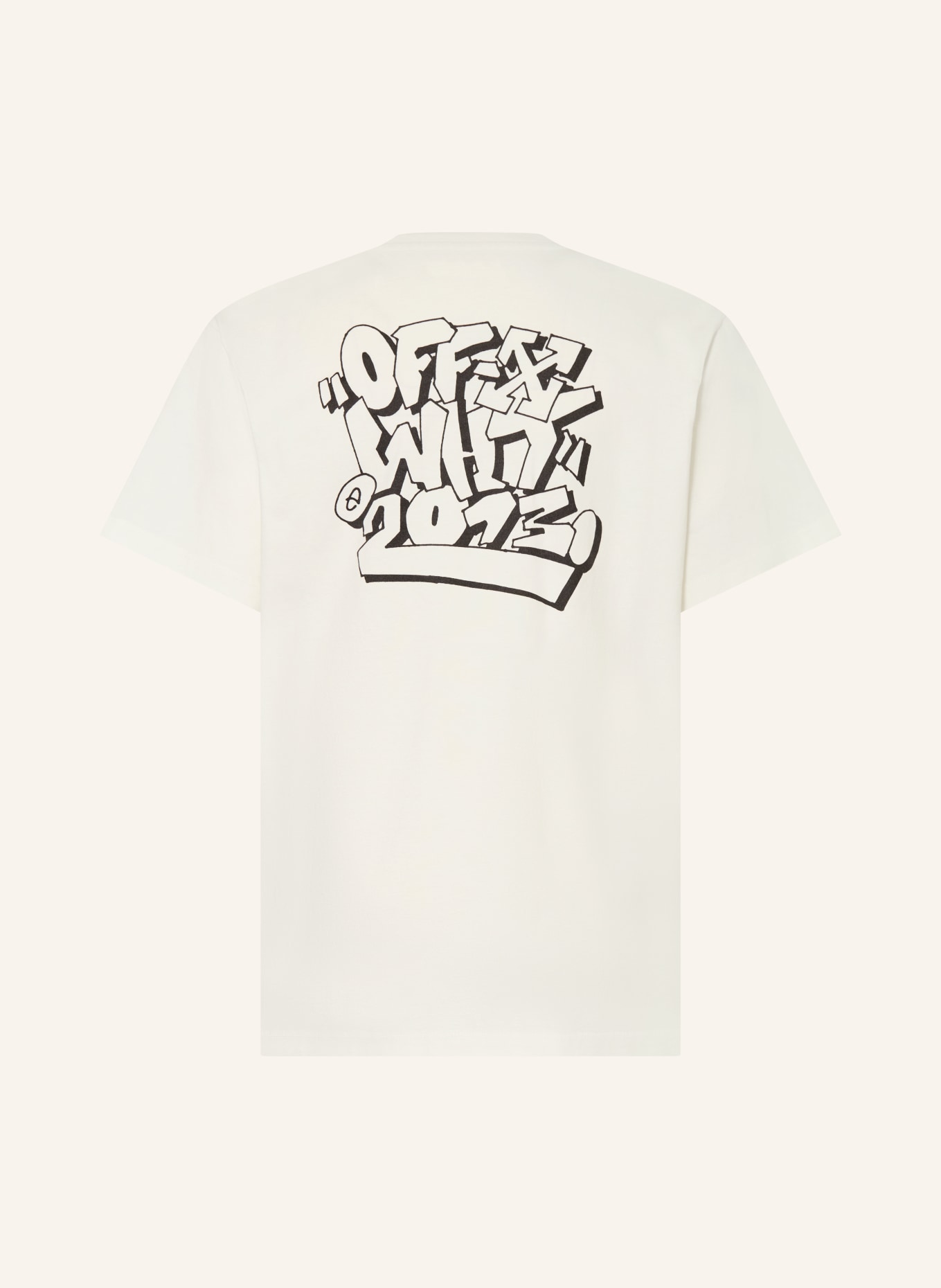 Off-White T-Shirt: CREME / SCHWARZ