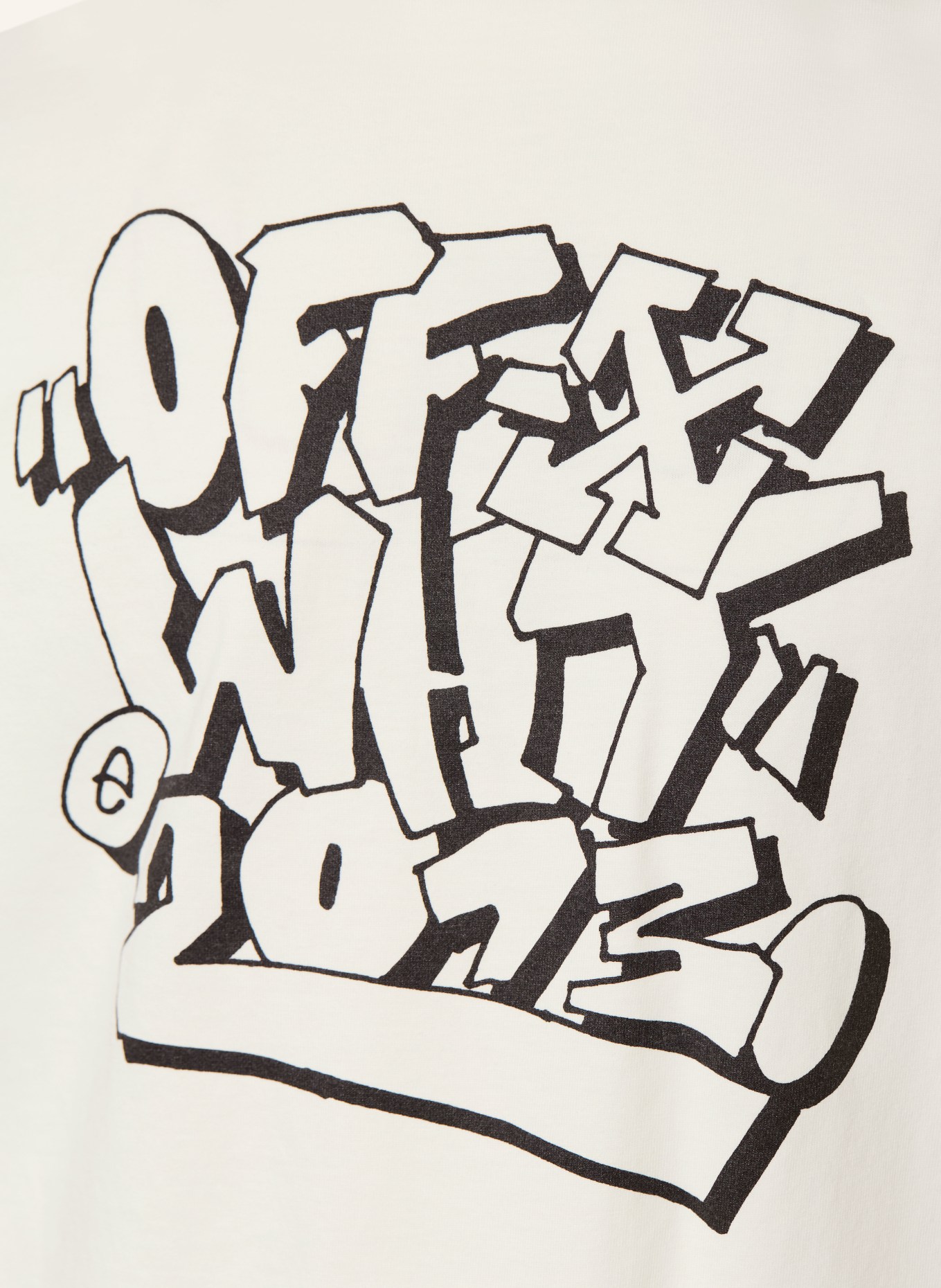 Off-White T-Shirt: CREME / SCHWARZ