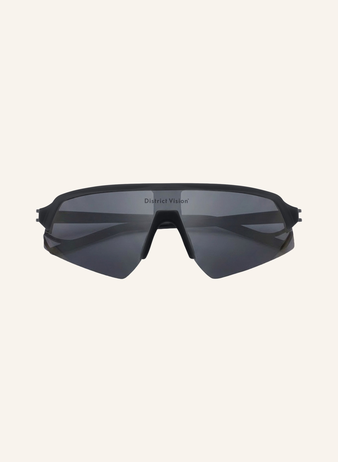 District Vision Multisportbril CHOJI TURBO BLADE: MATZWART/ DONKERGRIJS GESPIGELD