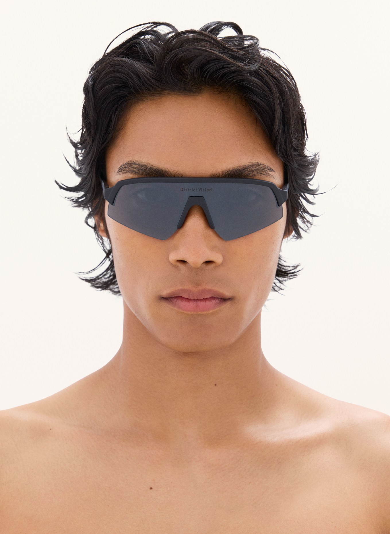 District Vision Multisportbril CHOJI TURBO BLADE: MATZWART/ DONKERGRIJS GESPIGELD