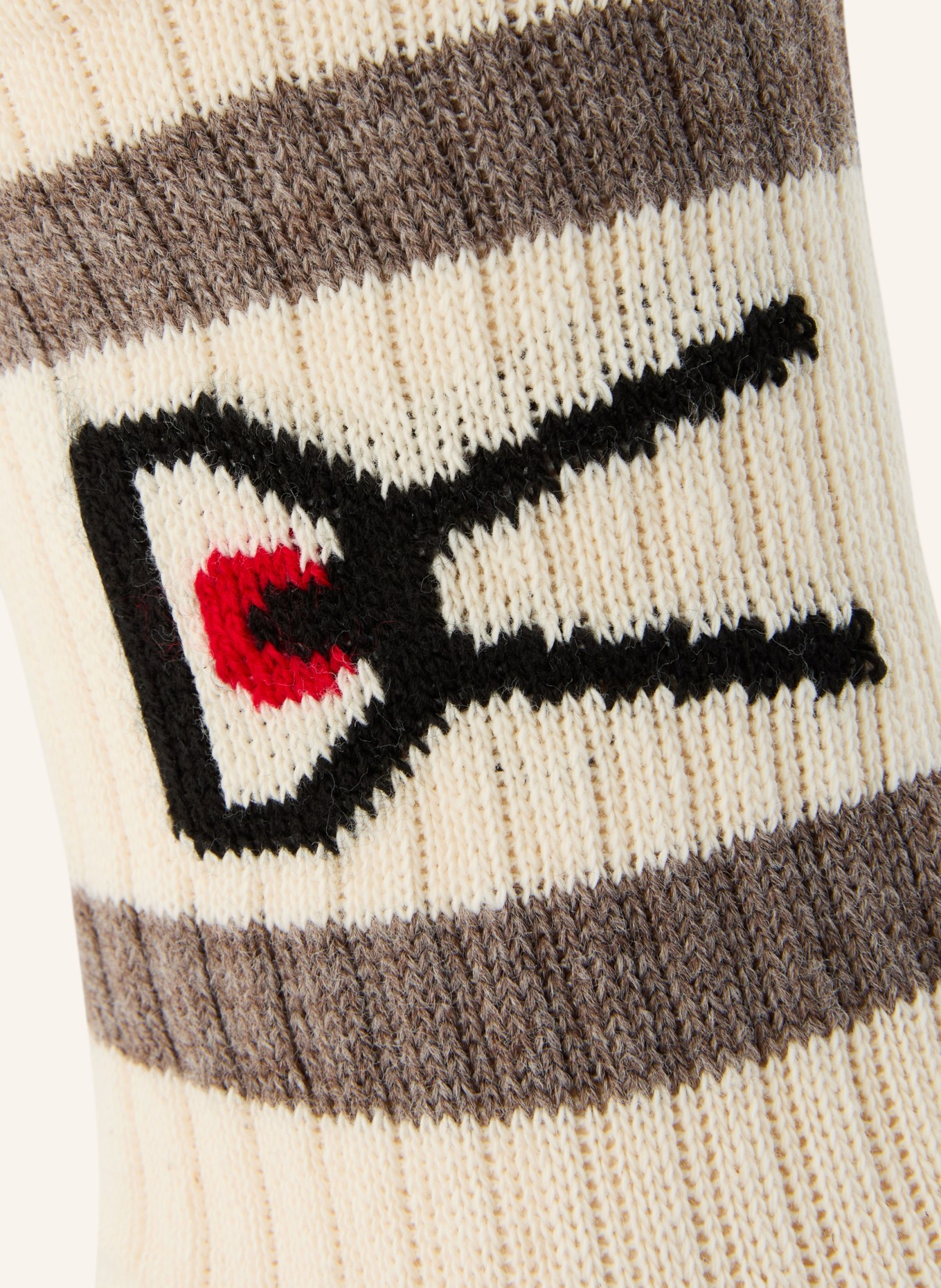 District Vision Lot de 2 paires de chaussettes USA: CRÈME / TAUPE / NOIR