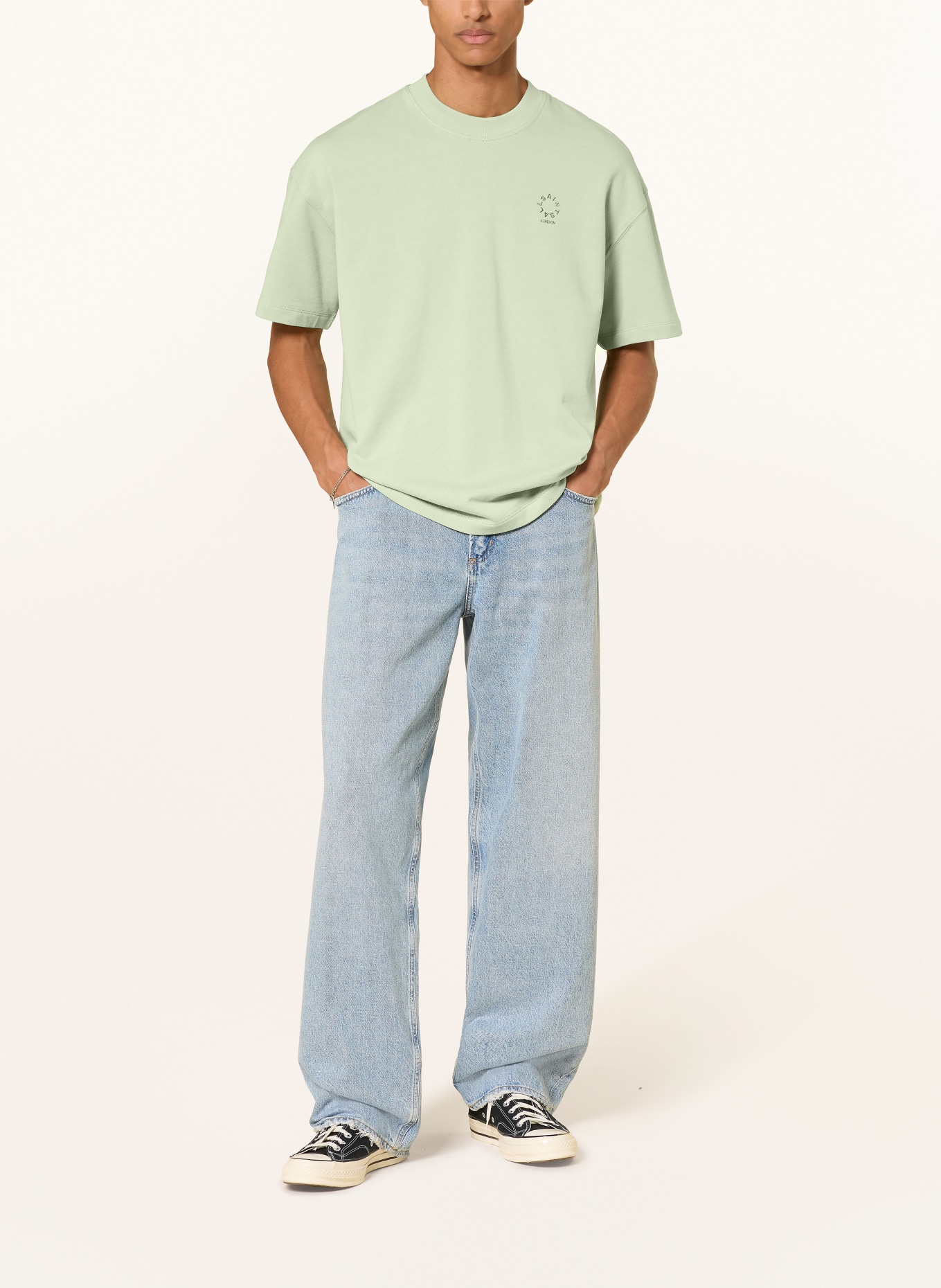 ALLSAINTS Tričko HAVEN: SVĚTLE ZELENÁ