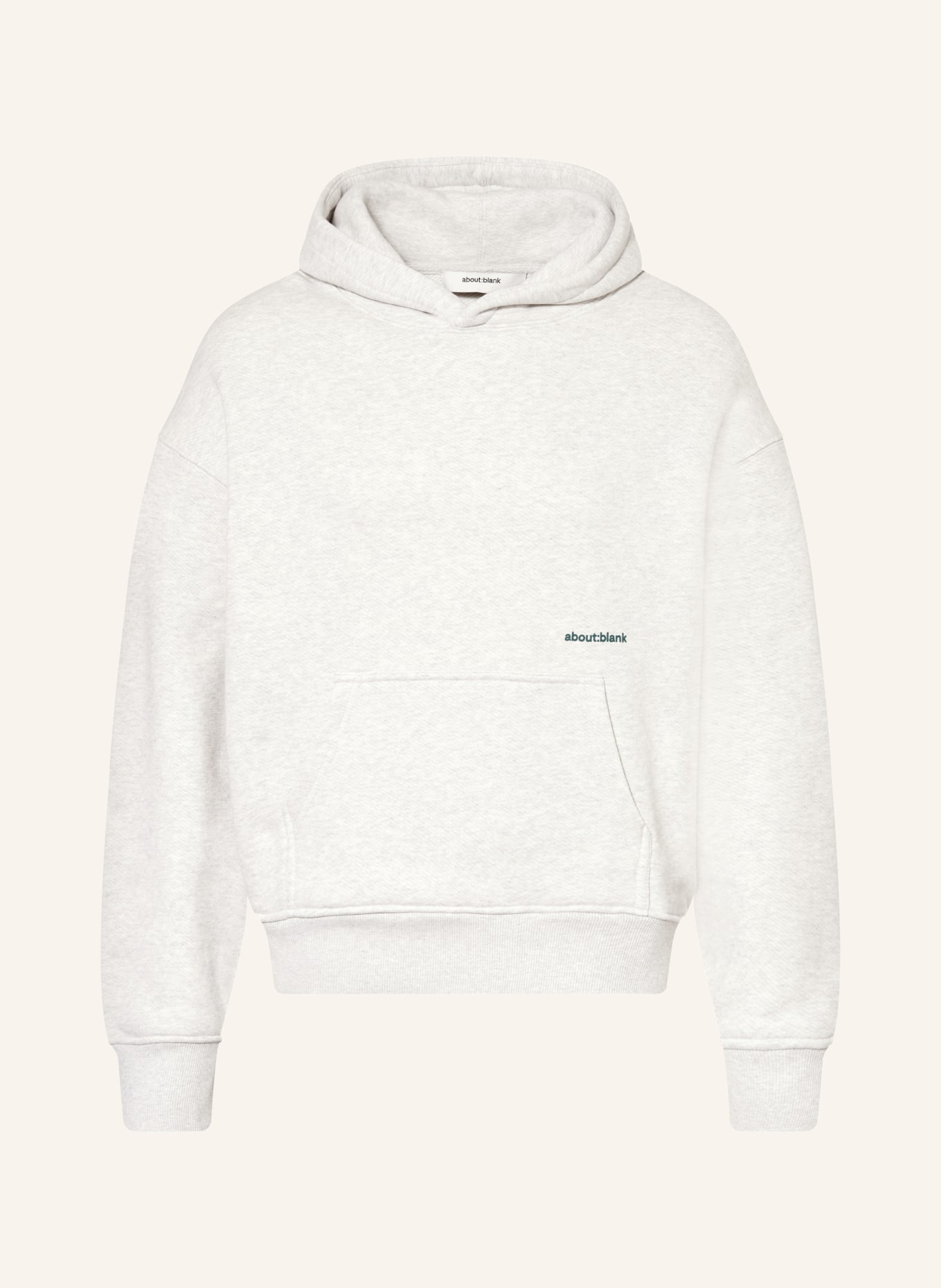 about:blank Hoodie: LIGHT GRAY / GREEN