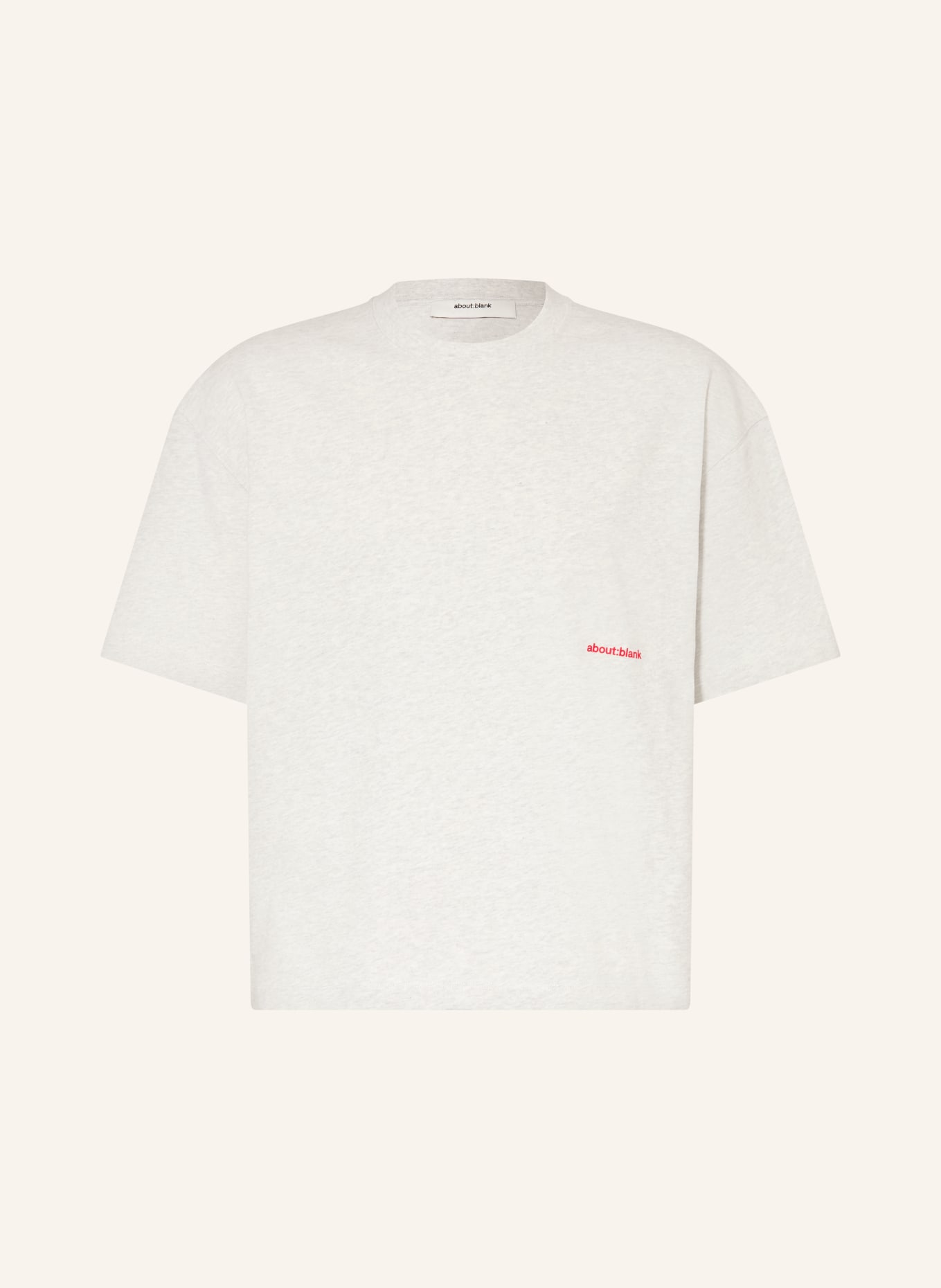 about:blank T-shirt: LIGHT GRAY / RED
