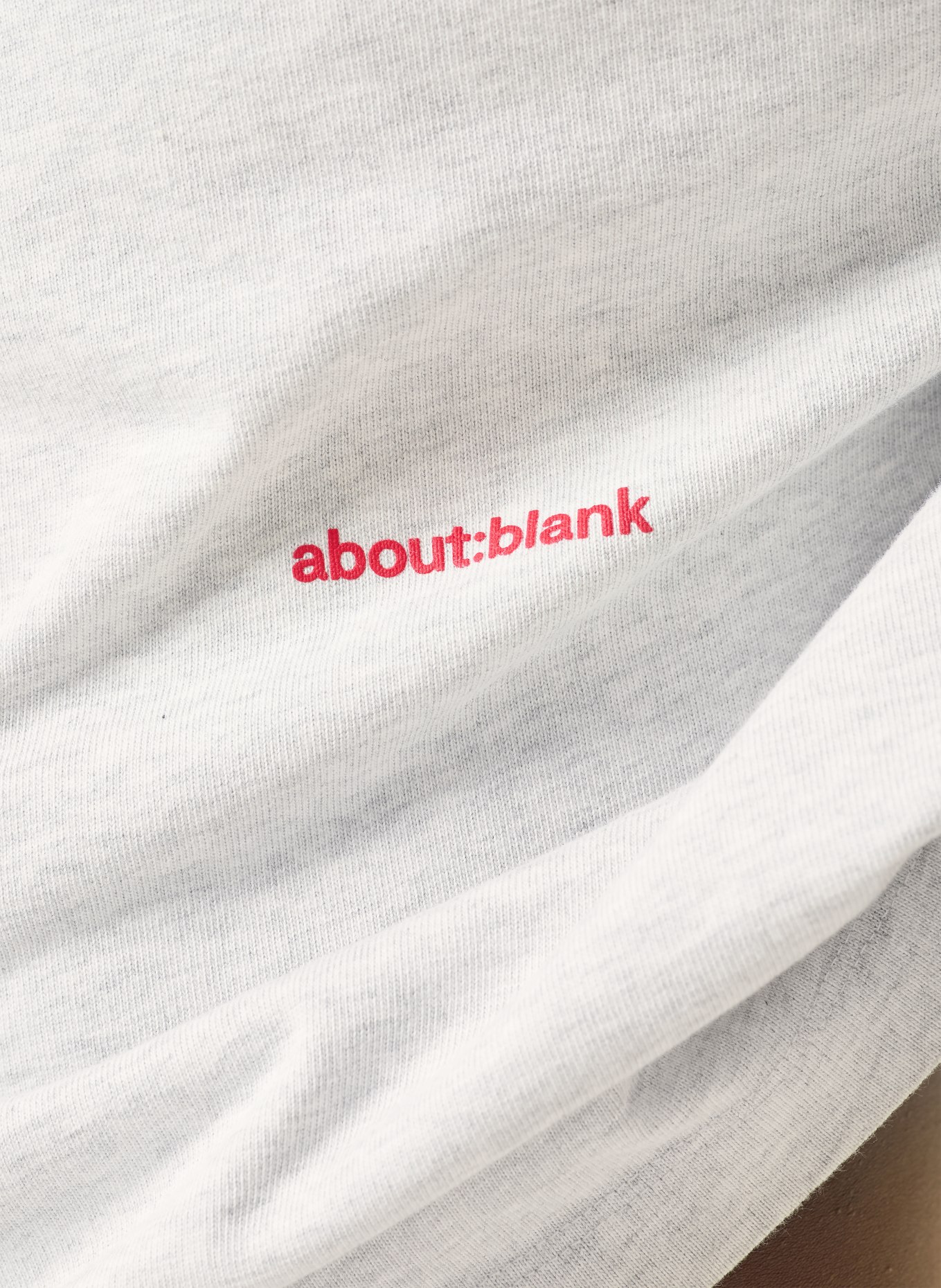 about:blank T-shirt: LIGHT GRAY / RED