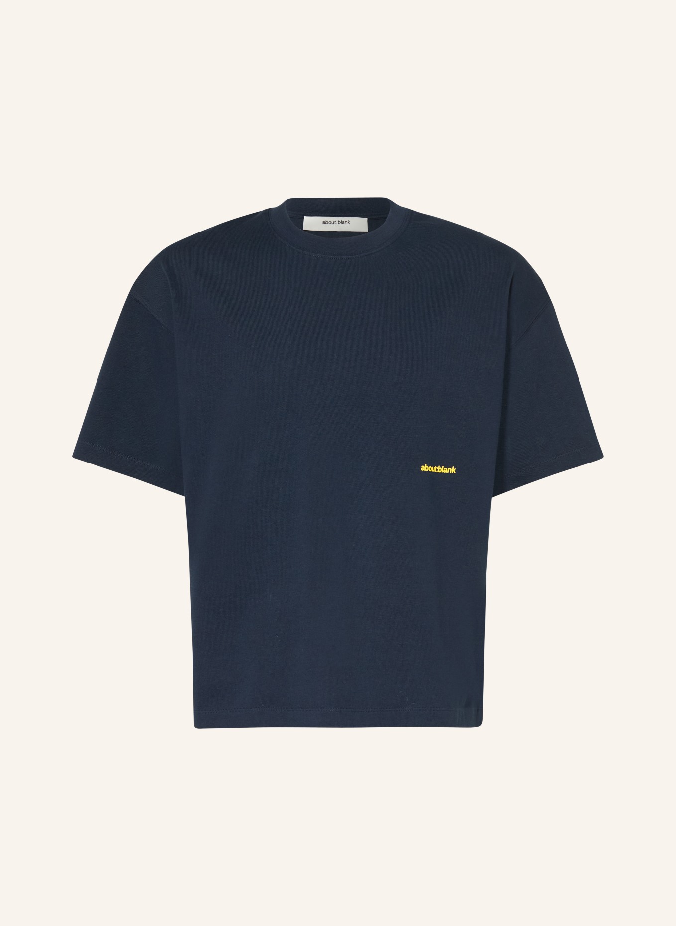 about:blank T-shirt: DARK BLUE / YELLOW