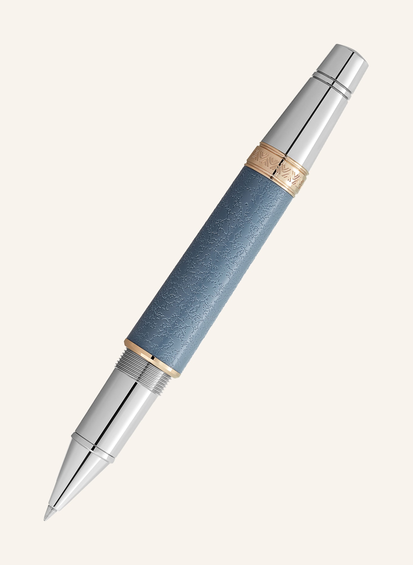 MONTBLANC Rollerball WRITERS EDITION HOMAGE TO JOHANN WOLFGANG VON GOETHE: BLAUGRAU / SILBER / GOLD
