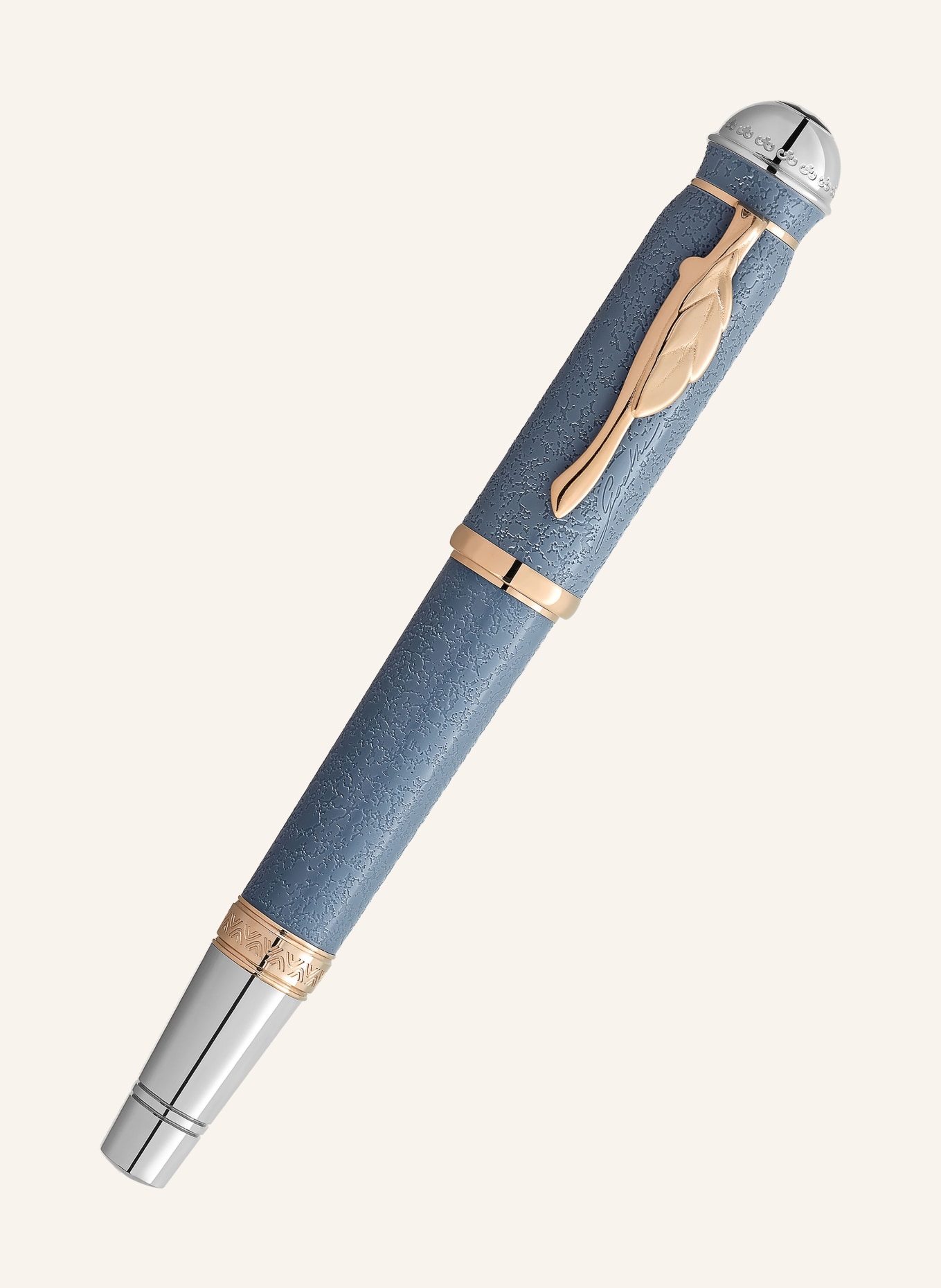 MONTBLANC Rollerball WRITERS EDITION HOMAGE TO JOHANN WOLFGANG VON GOETHE: BLAUGRAU / SILBER / GOLD