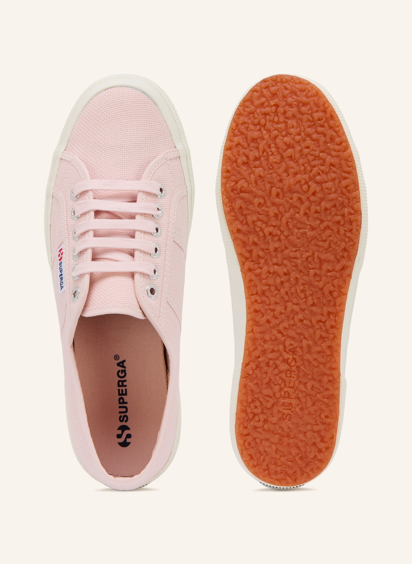 SUPERGA Sneakersy 2750 COTU CLASSIC: SVĚTLE RŮŽOVÁ / STŘÍBRNÁ
