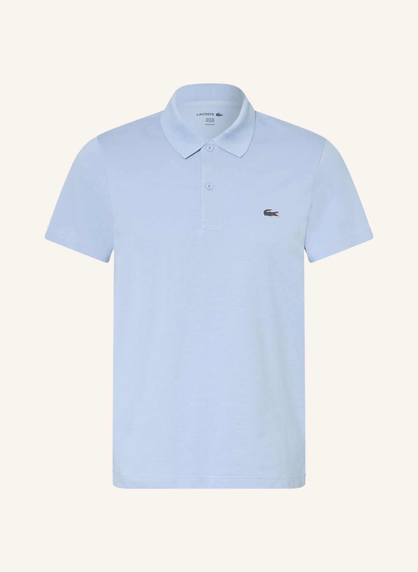 LACOSTE Úpletová polokošile Regular Fit: TMAVĚ MODRÁ