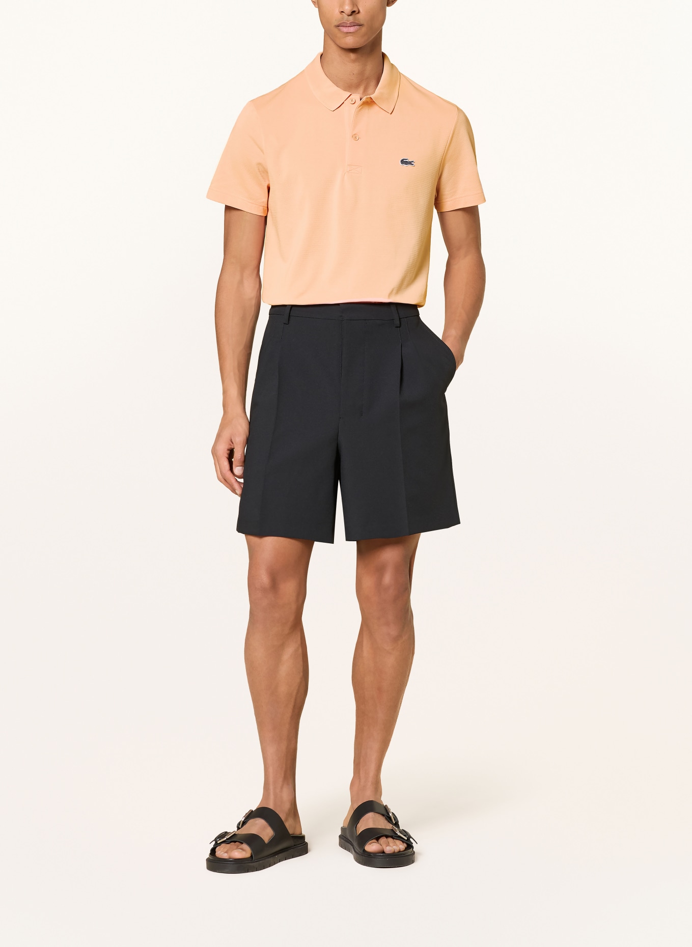 LACOSTE Strick-Poloshirt Regular Fit: HELLROT