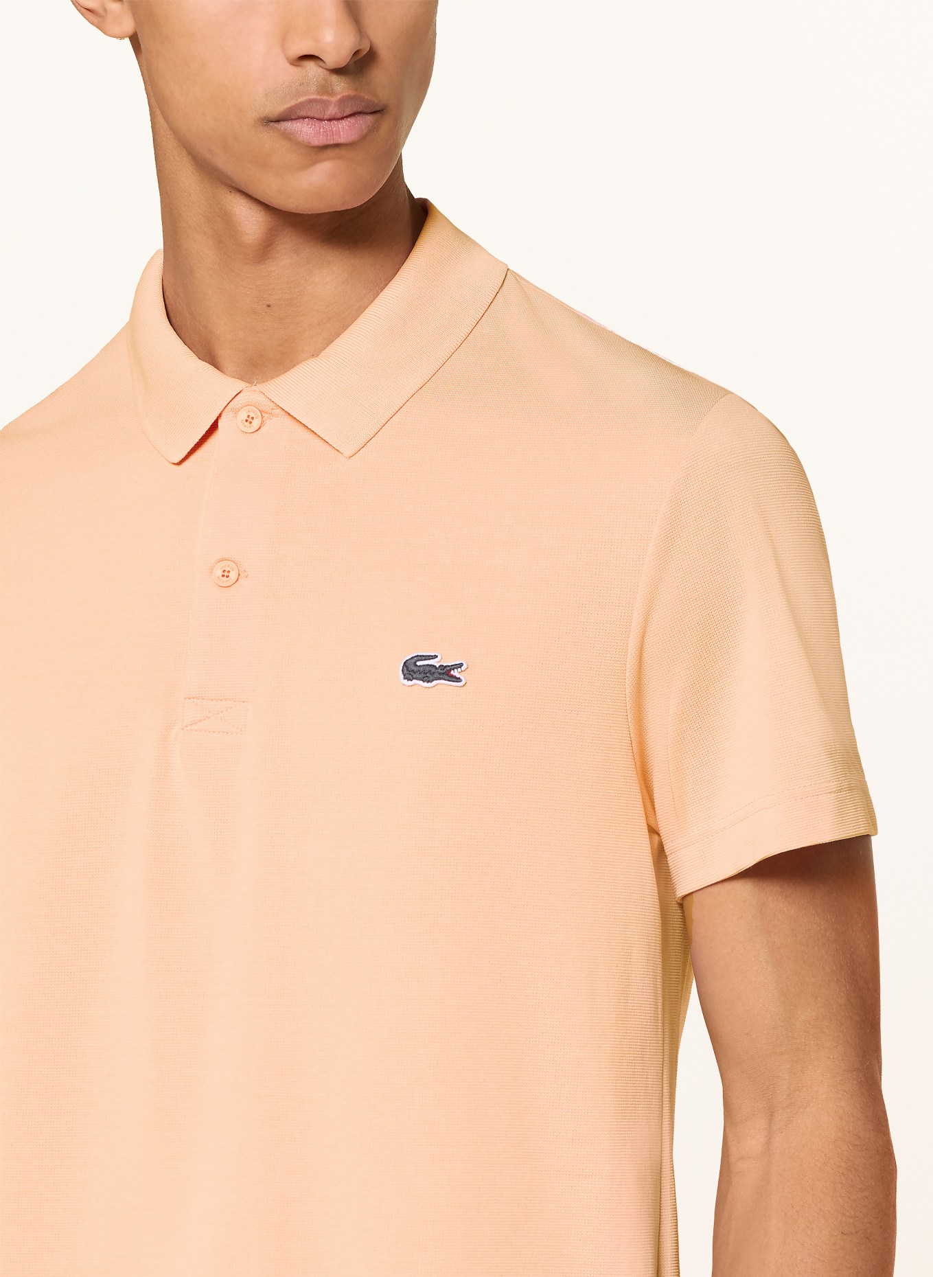 LACOSTE Strick-Poloshirt Regular Fit: HELLROT