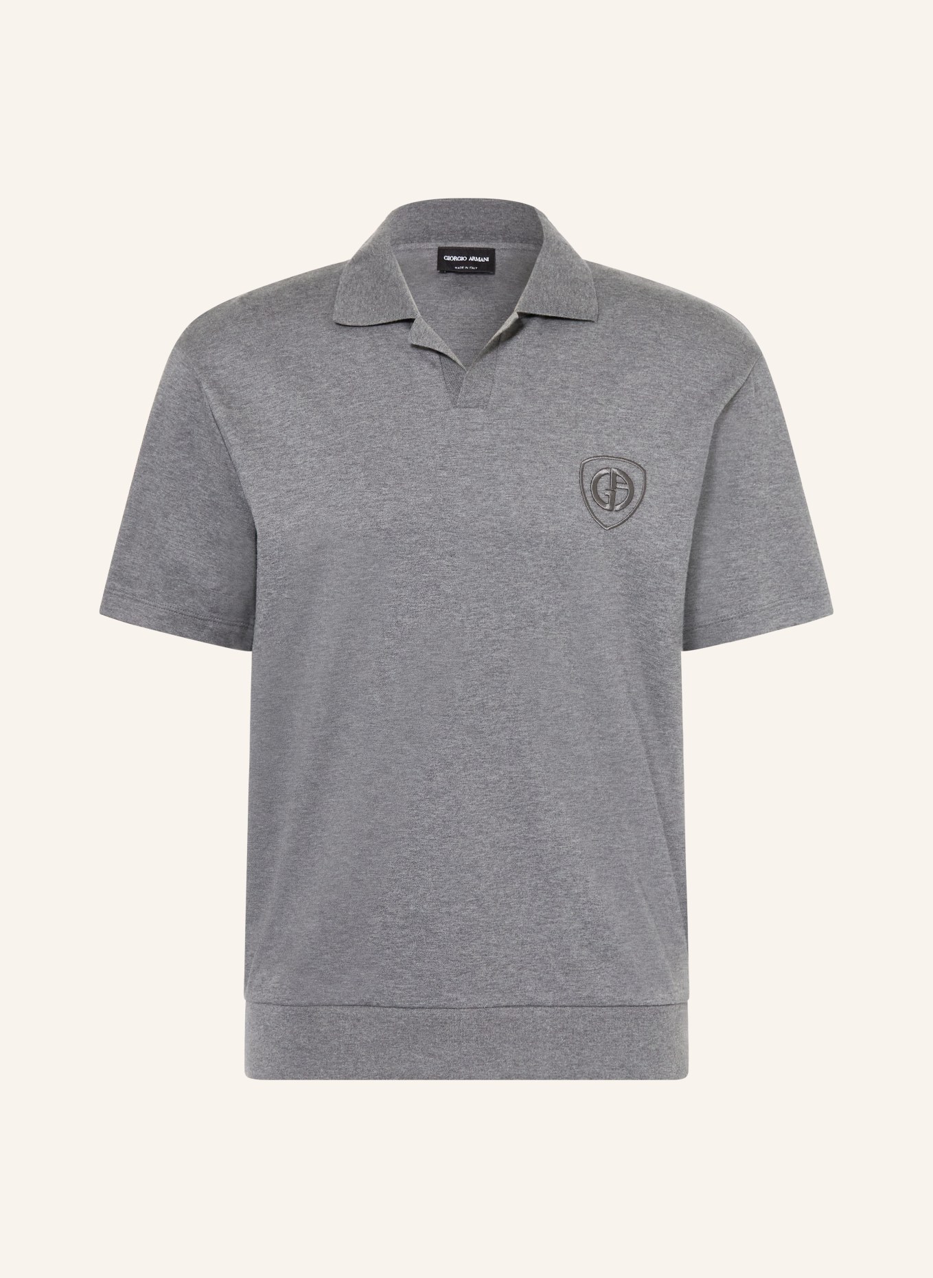 GIORGIO ARMANI Jersey-Poloshirt: DUNKELGRAU