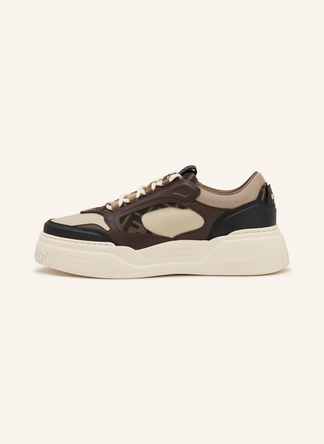 FENDI Sneaker FORCE: SCHWARZ / DUNKELBRAUN / BEIGE