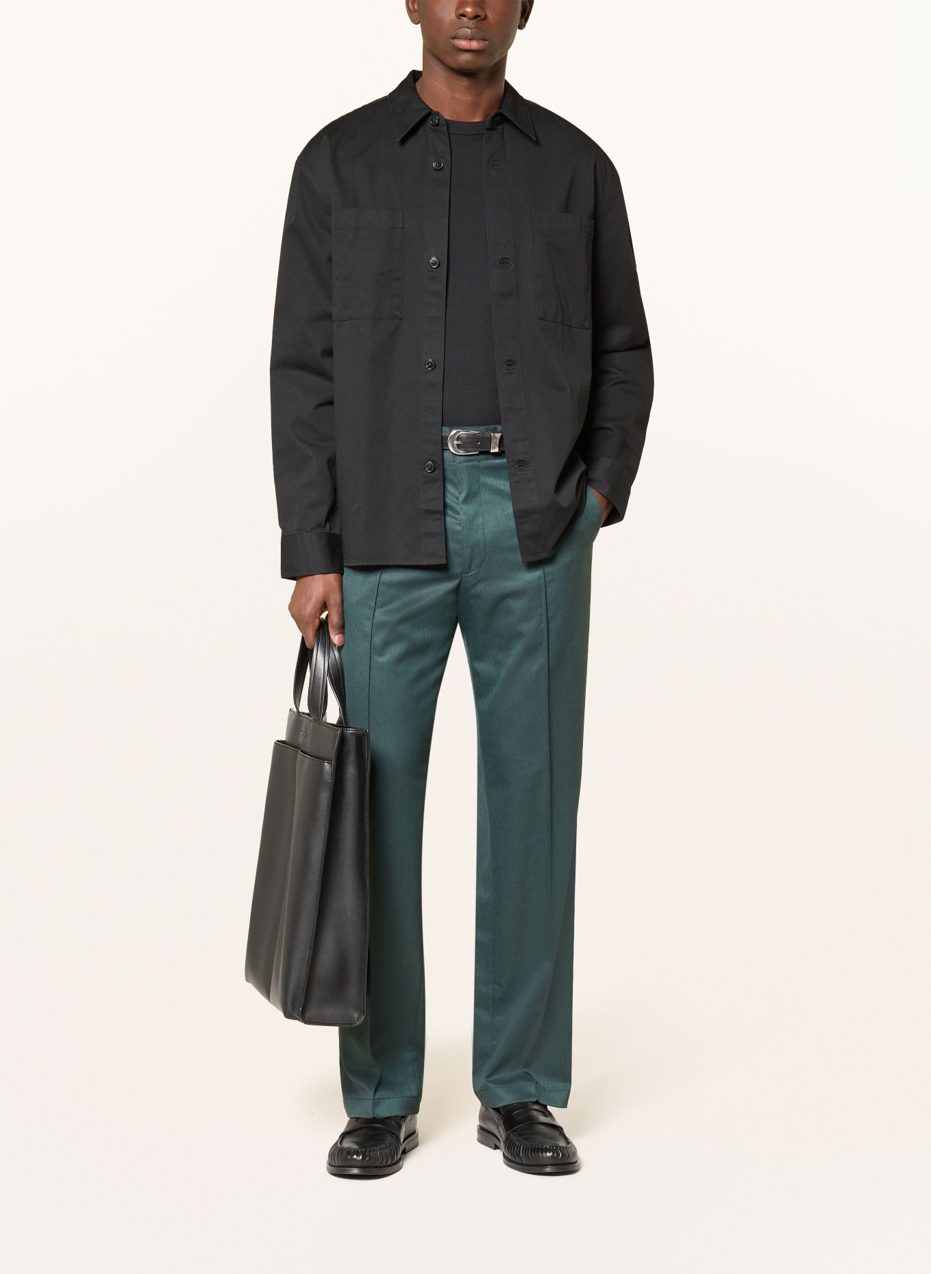 Calvin Klein Chino coupe droite: BLEU PÉTROLE