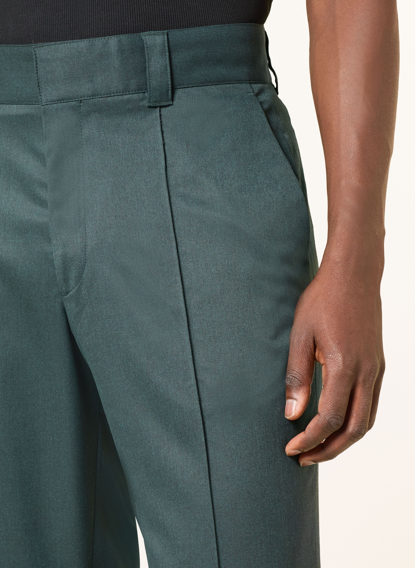 Calvin Klein Chino coupe droite: BLEU PÉTROLE