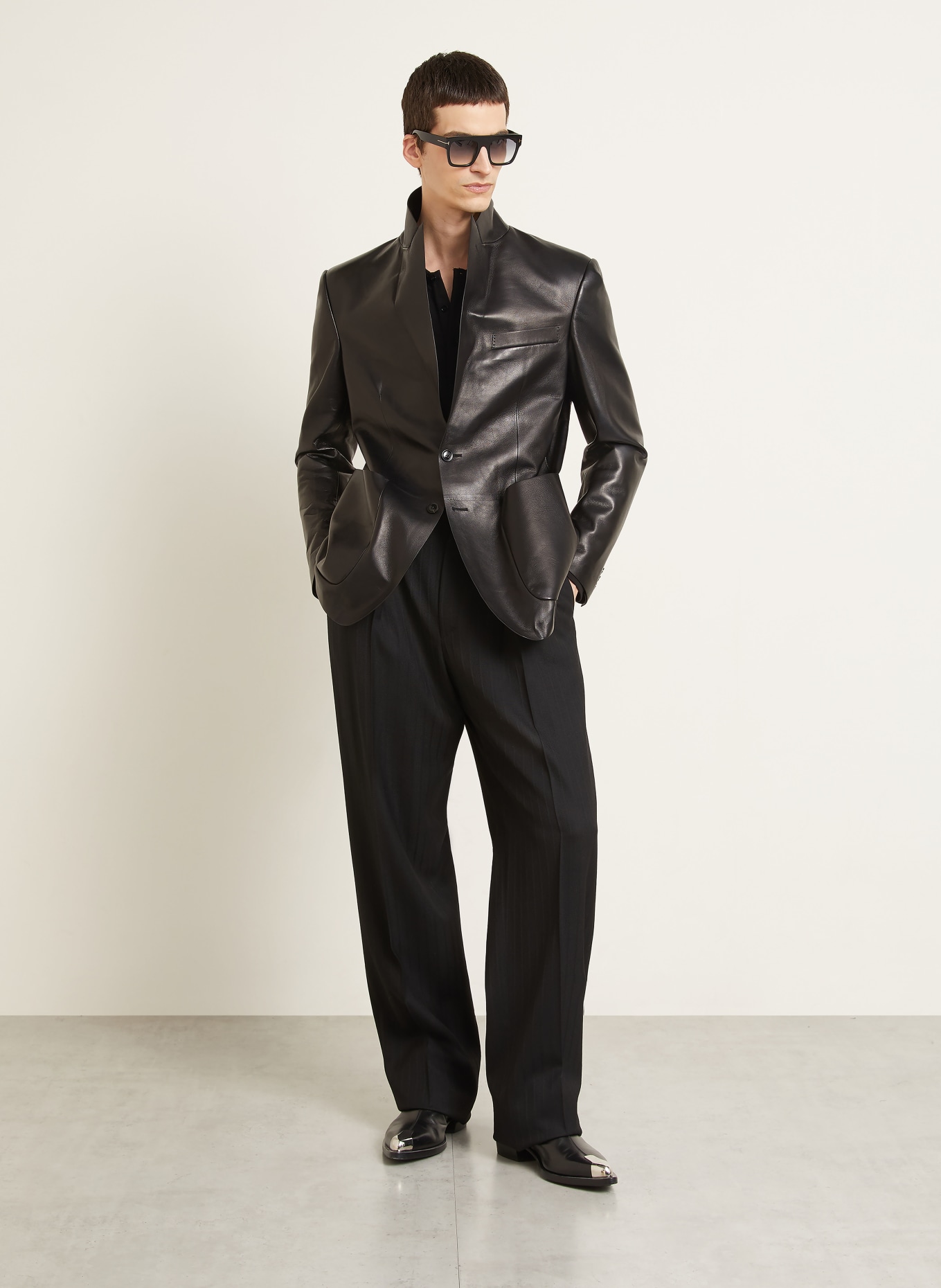 TOM FORD Lederjacke: SCHWARZ