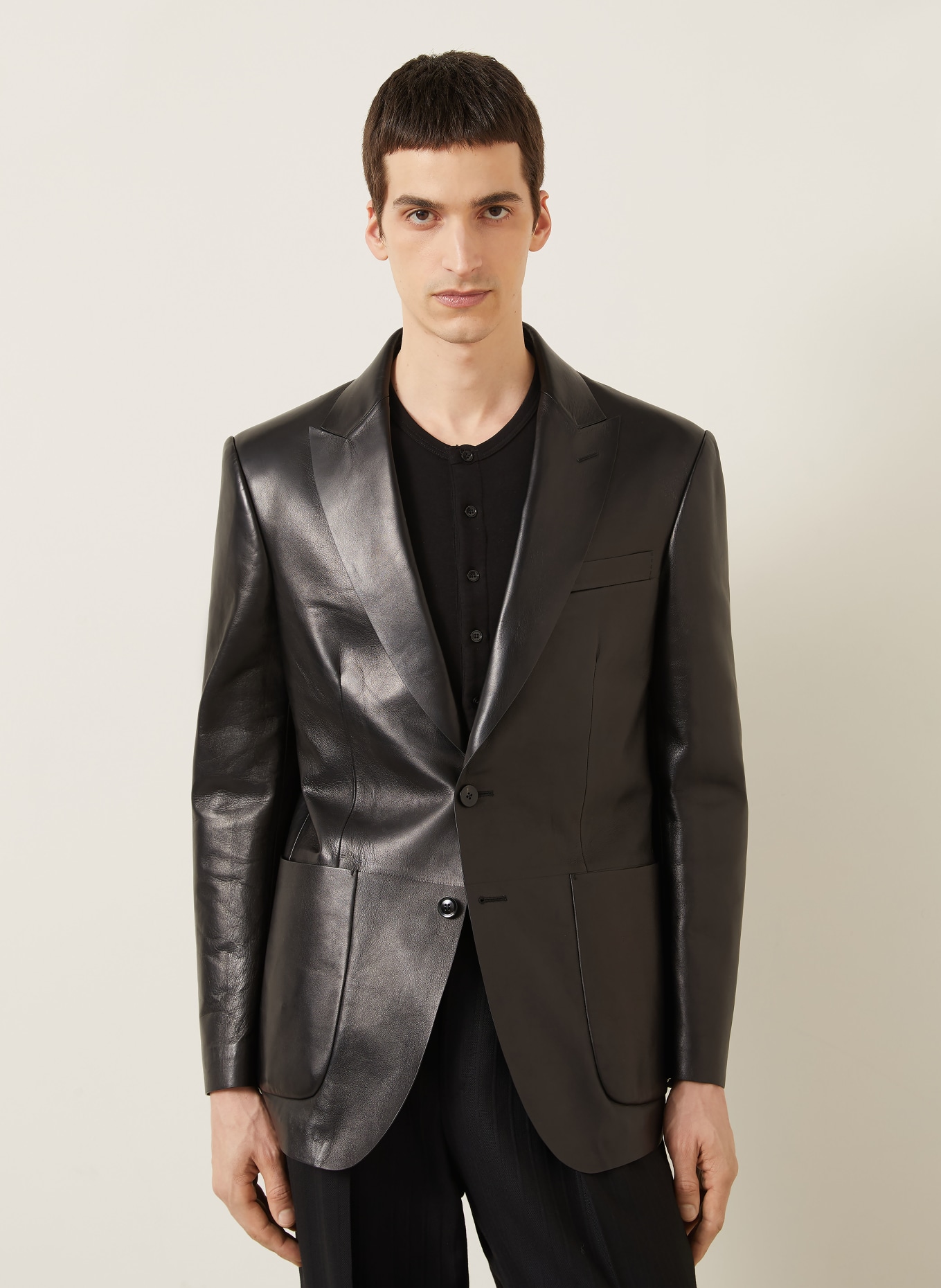 TOM FORD Lederjacke: SCHWARZ
