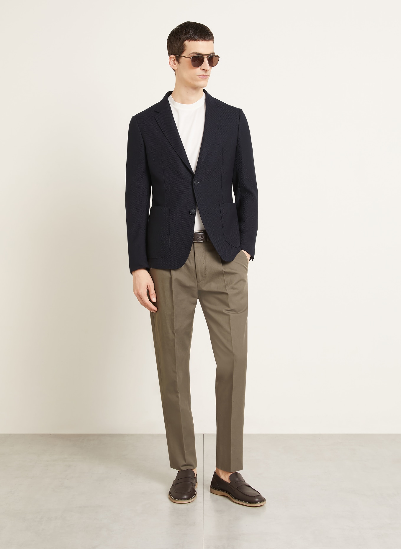 ZEGNA Marynarka o kroju Extra Slim Fit: GRANATOWY