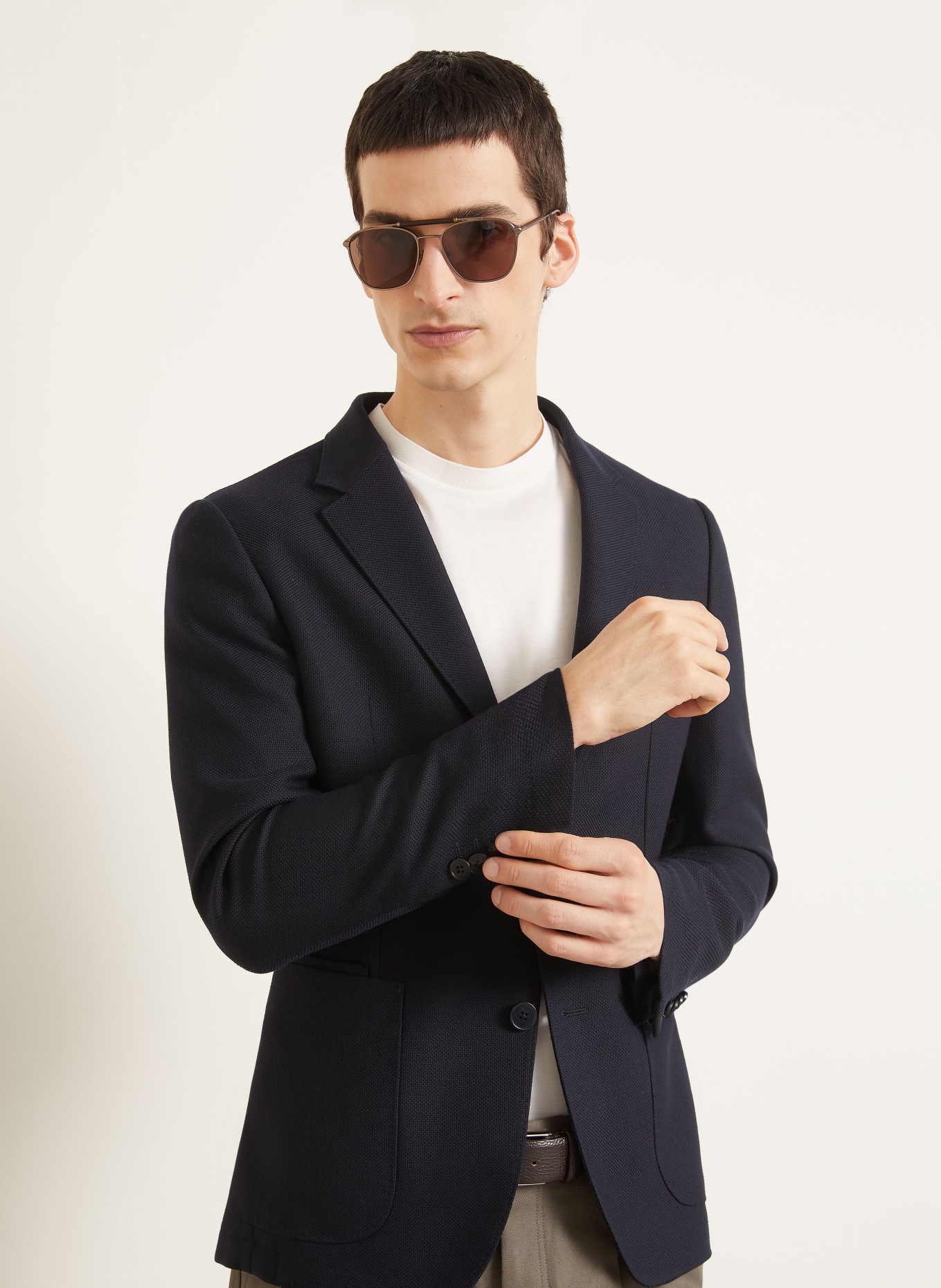 ZEGNA Marynarka o kroju Extra Slim Fit: GRANATOWY