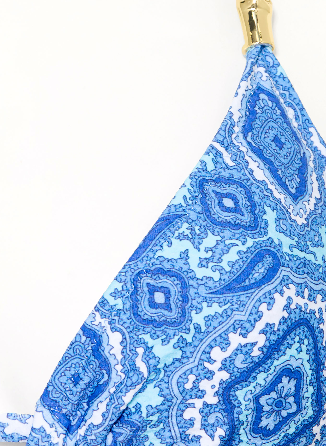 heidi klein Haut de bikini triangle MYKONOS: BLEU / BLEU CLAIR / BLANC