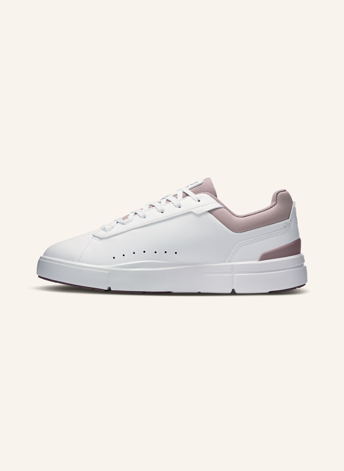 On Sneaker THE ROGER ADVANTAGE: WIT / VIEUX ROSE