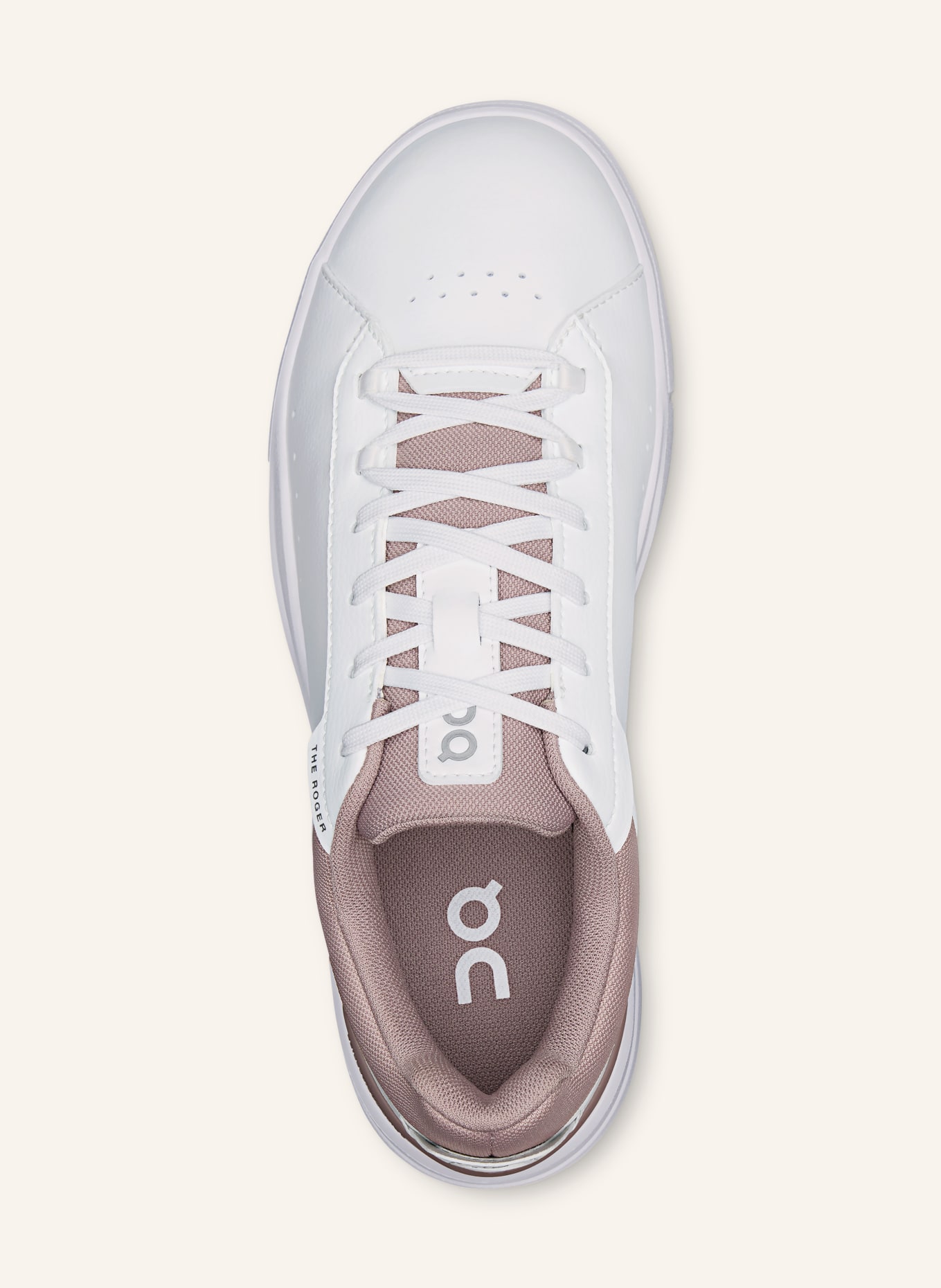 On Sneaker THE ROGER ADVANTAGE: WIT / VIEUX ROSE