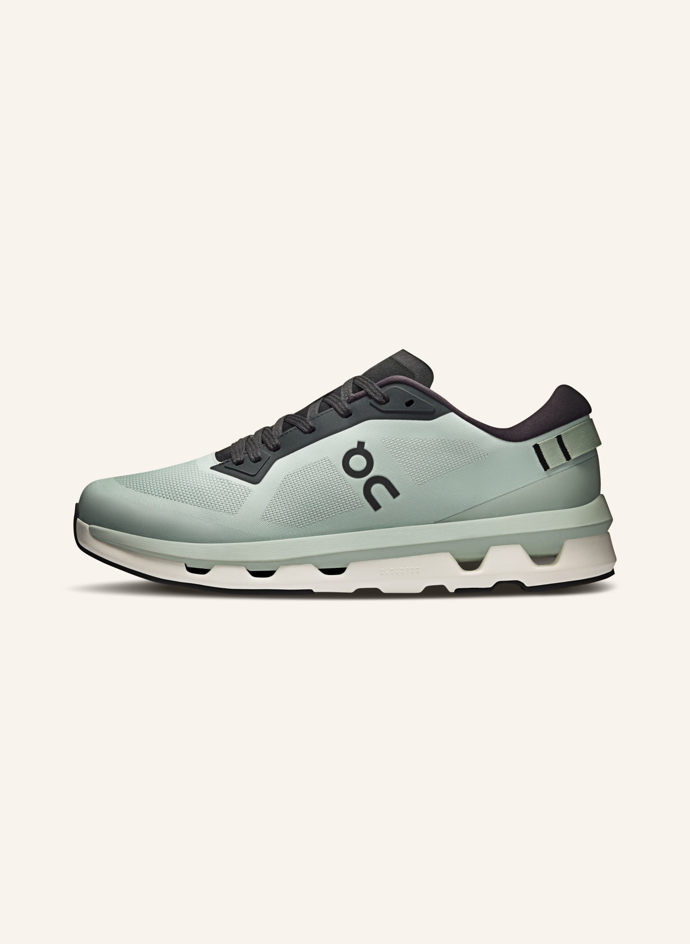 On CLOUDZONE sneaker: LIGHT GREEN / BLACK